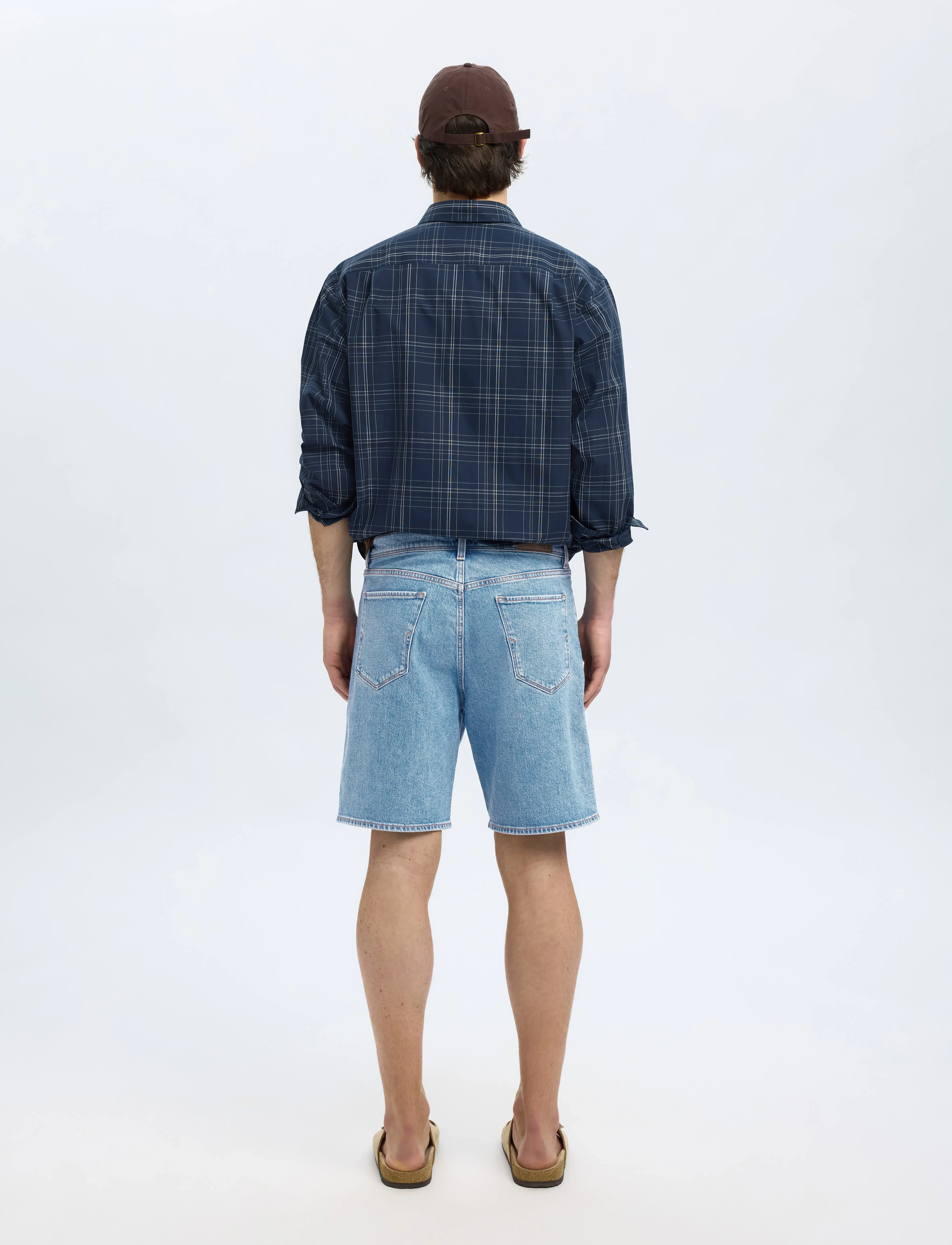 Selected - SLHREG ALEX LIGHT BLUE DENIM SHORTS - farkkushortsit - light blue denim - 2