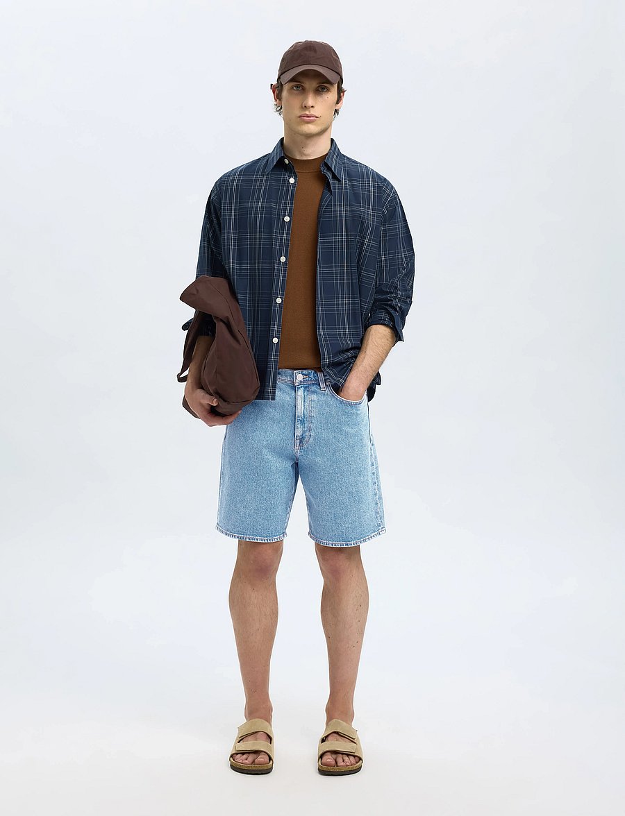 Selected - SLHREG ALEX LIGHT BLUE DENIM SHORTS - jeansshorts - light blue denim - 4