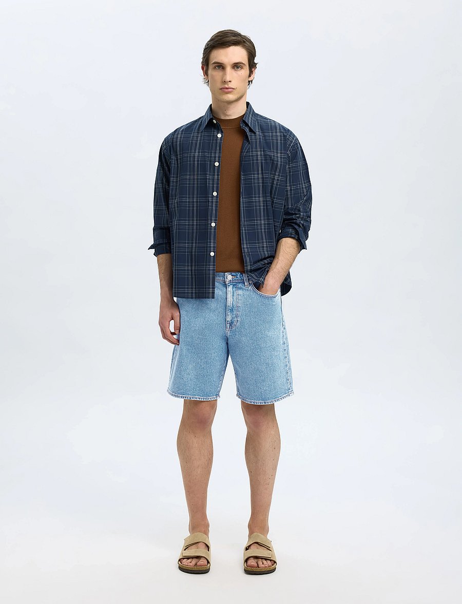 Selected - SLHREG ALEX LIGHT BLUE DENIM SHORTS - jeansshorts - light blue denim - 5