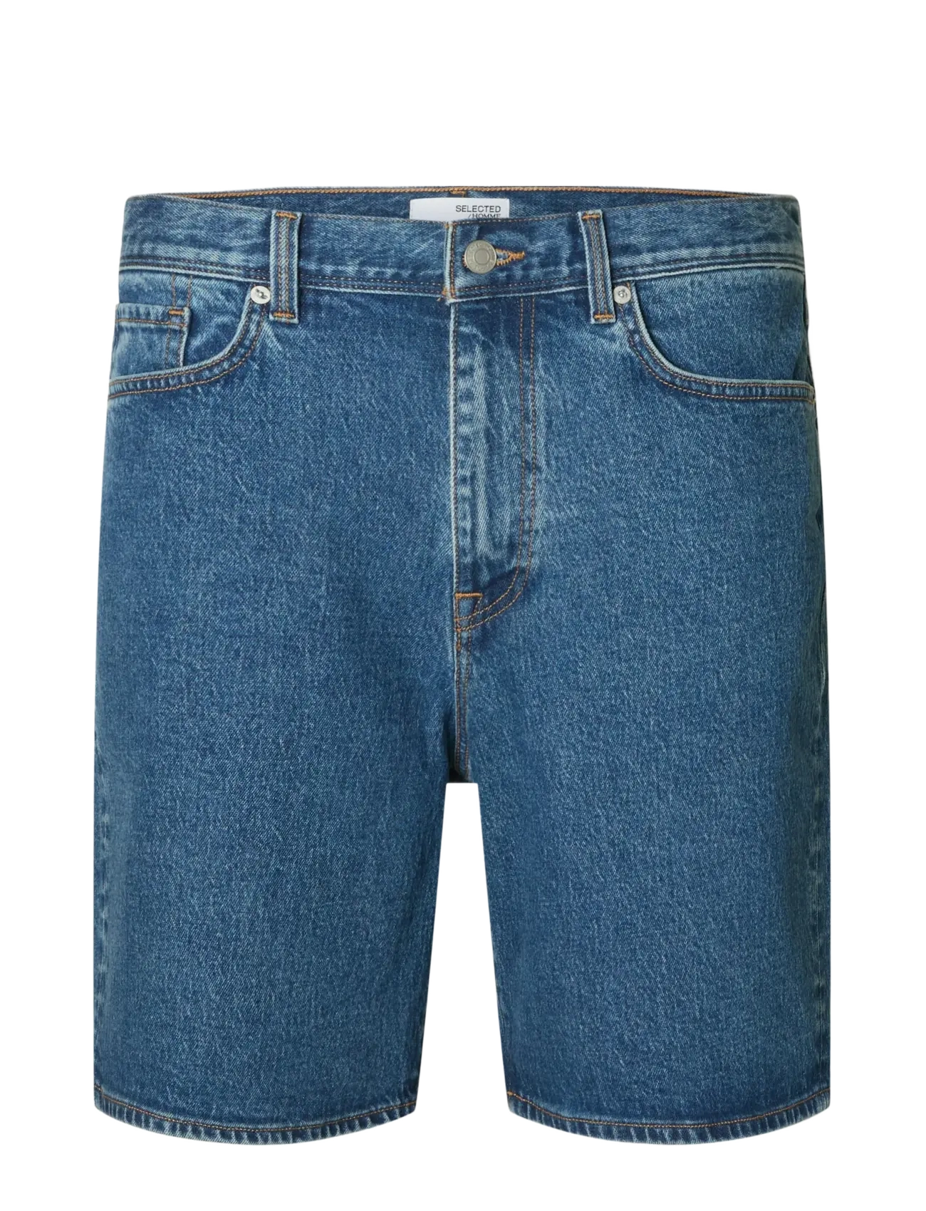 Selected SLHREG ALEX MID BLUE DENIM SHORTS - Shorts - MEDIUM BLUE DENIM / blue