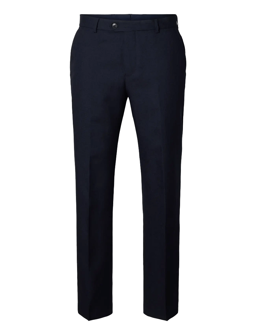 Selected - SLMREG-BJORN MANTECO WOOL TRS - dark sapphire - 1