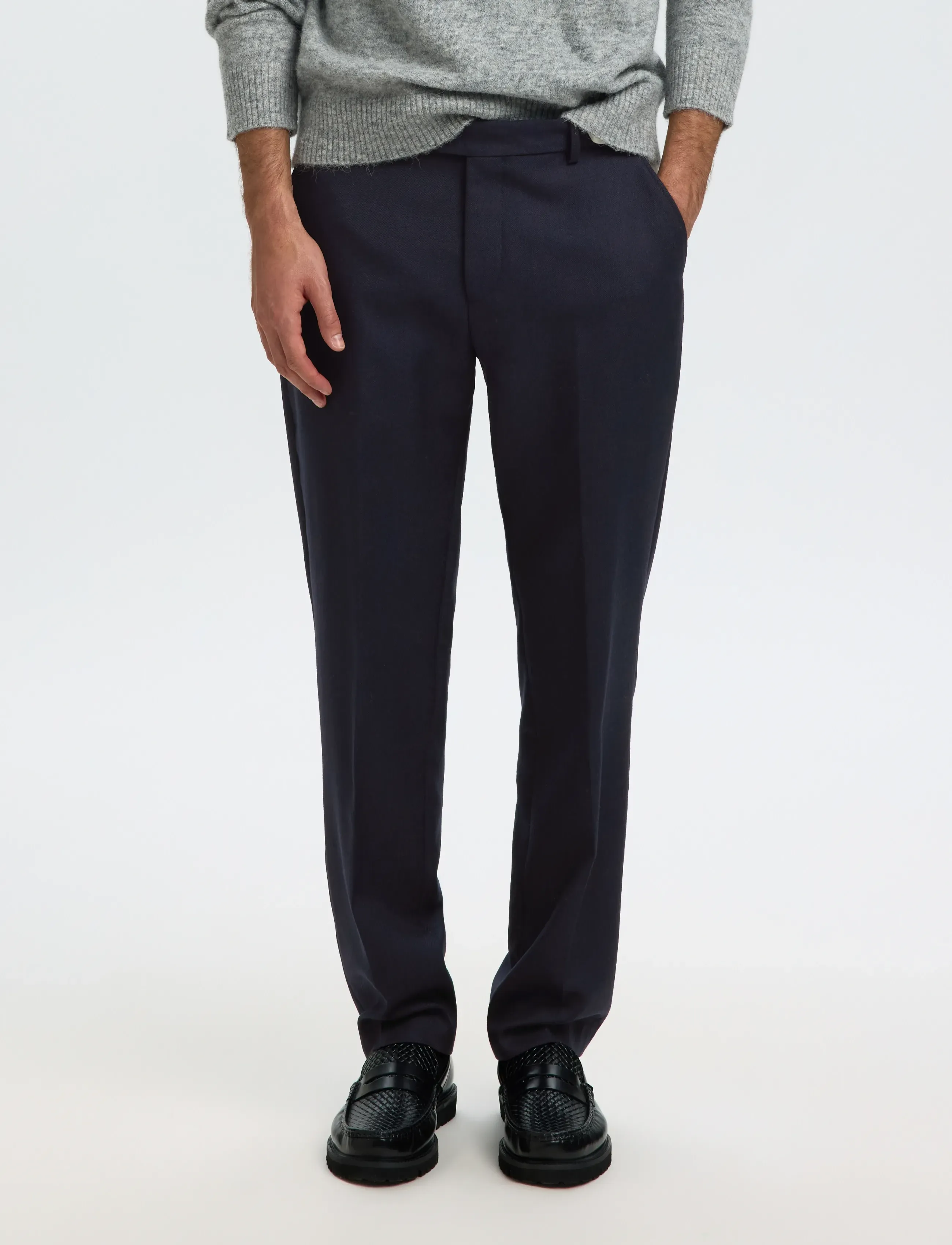 Selected SLMREG-BJORN MANTECO WOOL TRS - Anzugshosen - DARK SAPPHIRE / navy