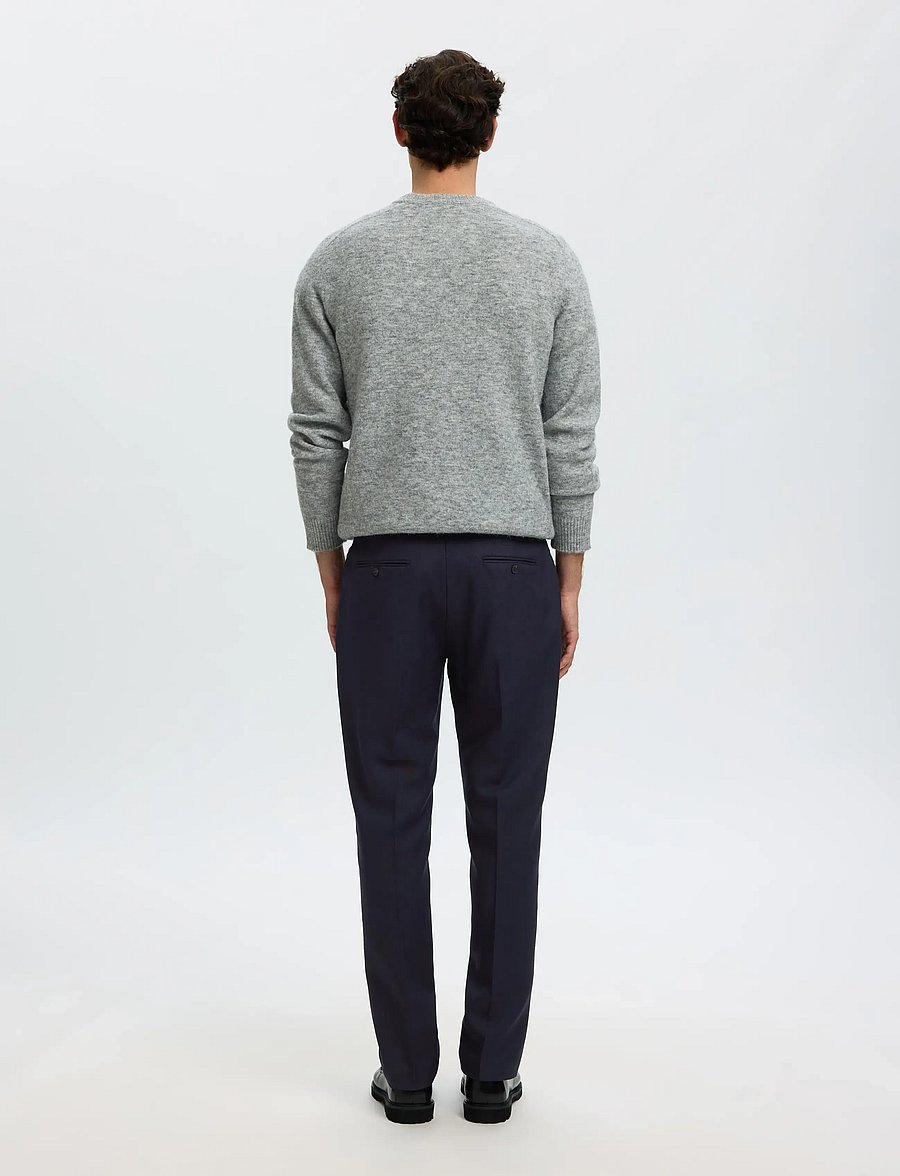 Selected - SLMREG-BJORN MANTECO WOOL TRS - dark sapphire - 2