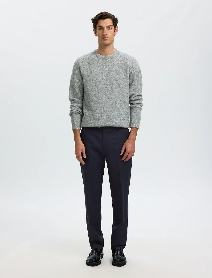 Selected - SLMREG-BJORN MANTECO WOOL TRS - dark sapphire - 3