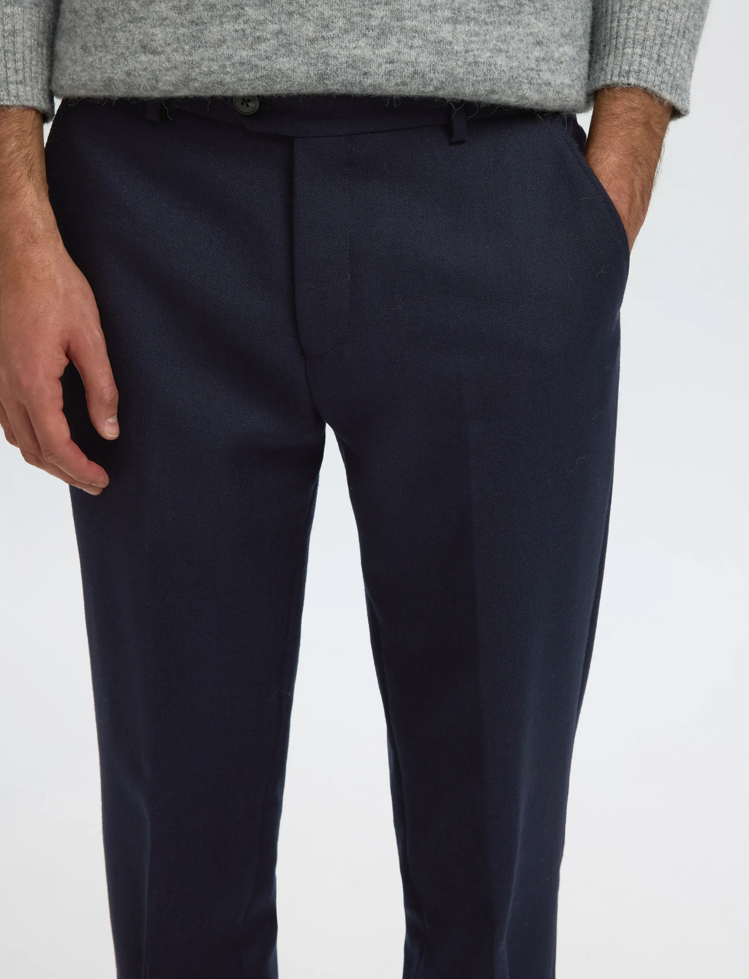 Selected - SLMREG-BJORN MANTECO WOOL TRS - dark sapphire - 4
