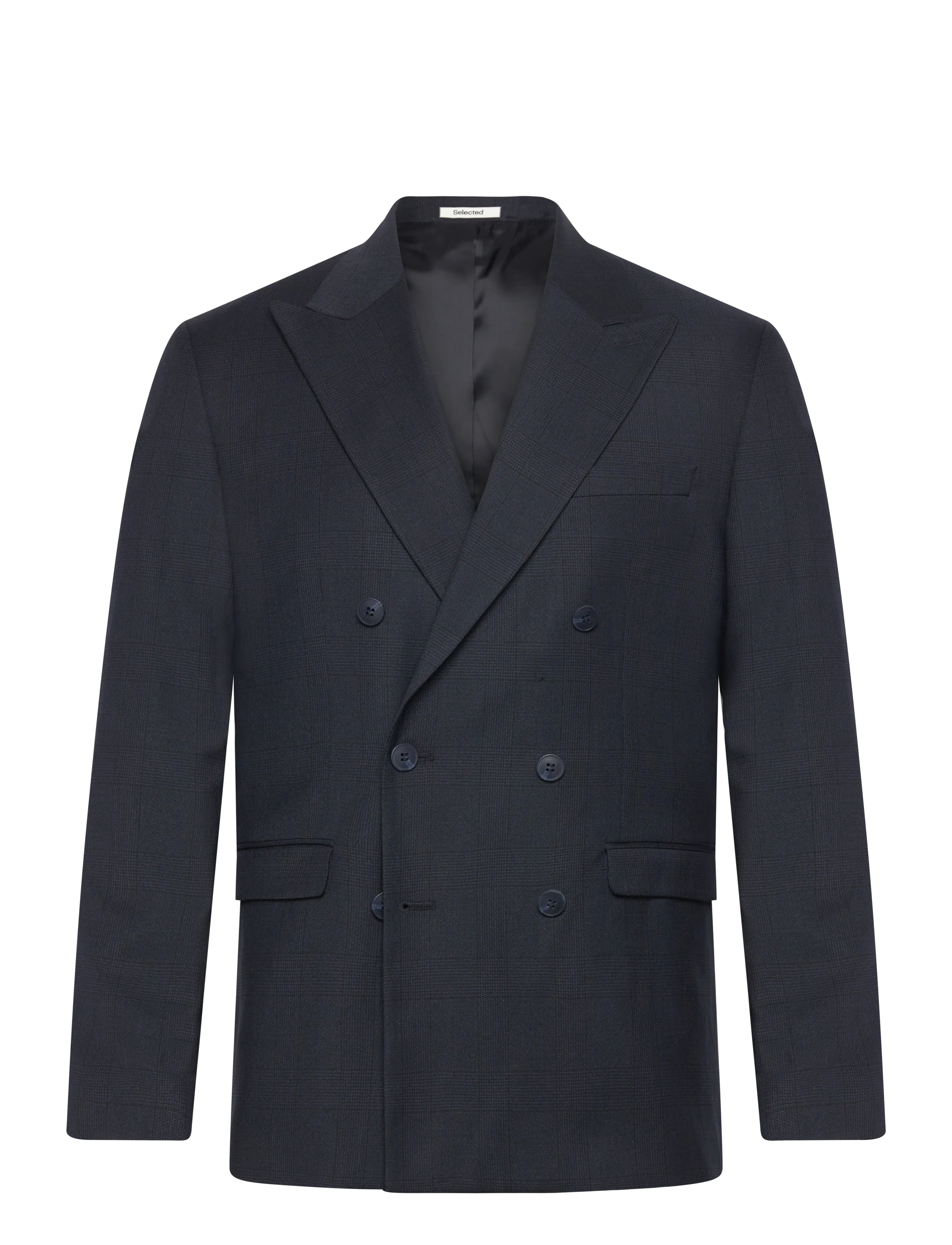 Selected - SLHREG-NEIL CHK DB BLZ - dark navy - 0