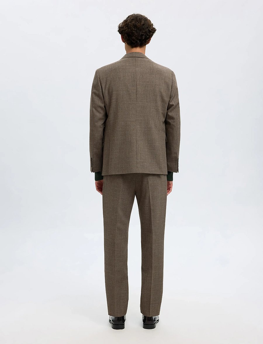 Selected - SLHREG-RUSSEL WOOL BLZ - Üherealised pintsakud - light brown melange - 2