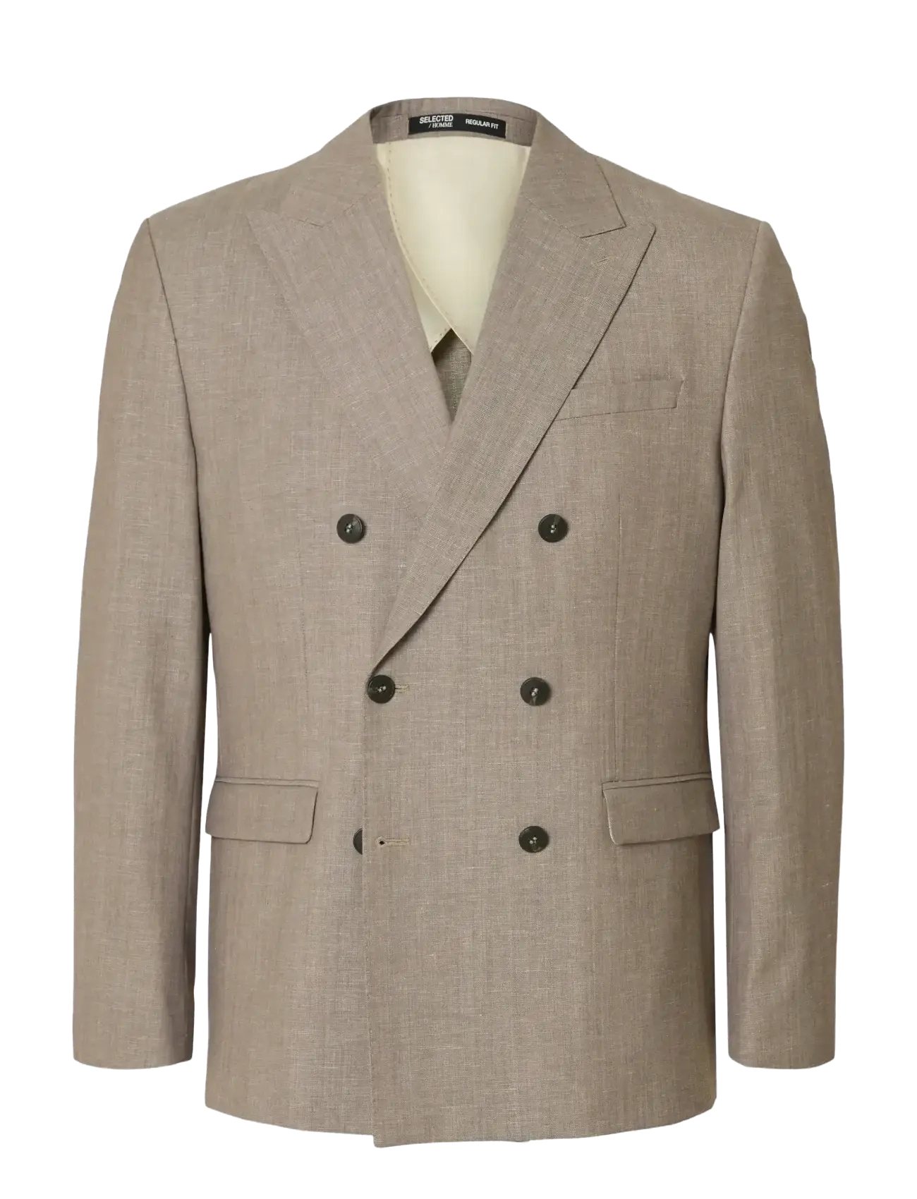 Selected SLHREG-TYLER WOOL BLEND DB BLZ - Kaksiriviset bleiserit - OATMEAL / beige