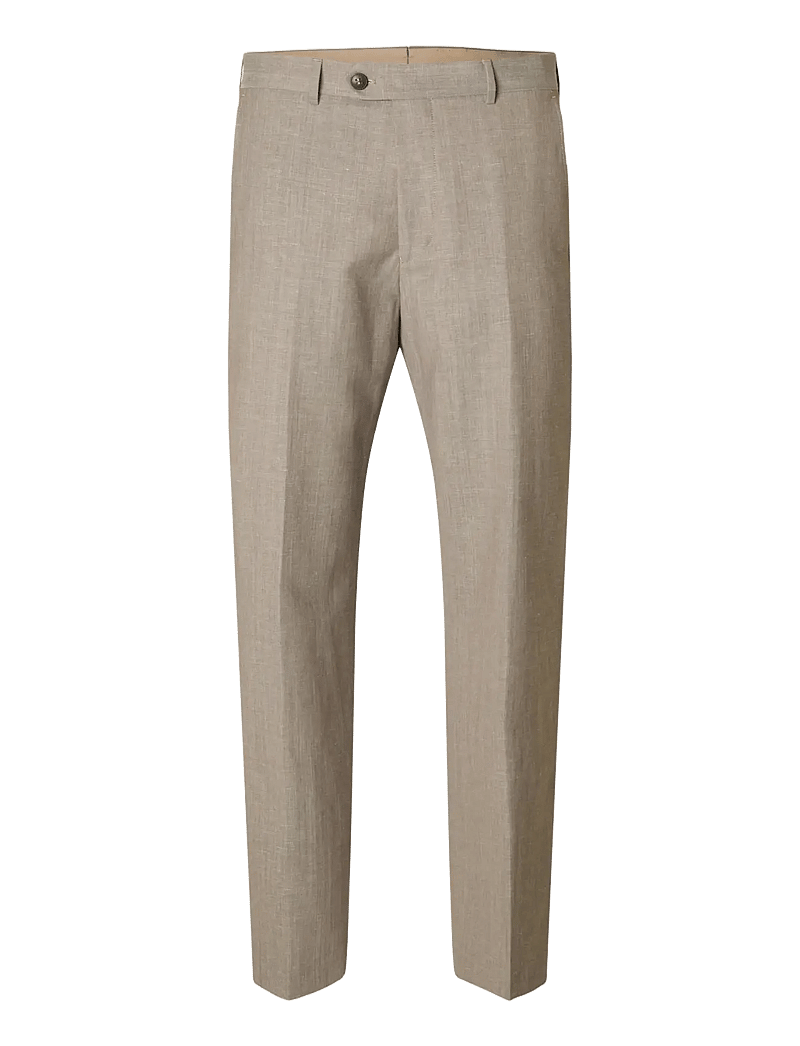 Selected - SLHREG-TYLER WOOL BLEND TRS - jakkesætbukser i hør - oatmeal - 1