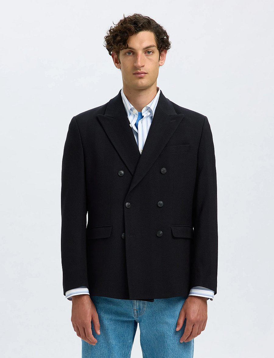 Selected - SLHREG-BEN WOOL DB BLZ - dark navy - 0