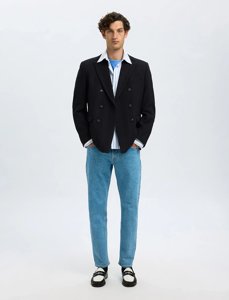 Selected - SLHREG-BEN WOOL DB BLZ - dark navy - 5