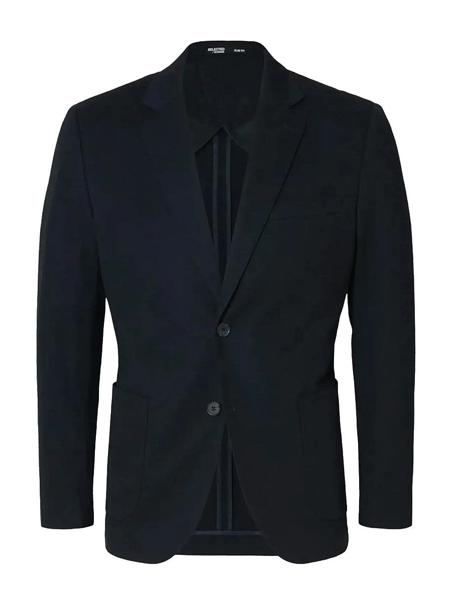 Selected - SLMSLIM-LEWIS LANO JERSEY BLZ - enkeltradede blazere - dark navy - 1