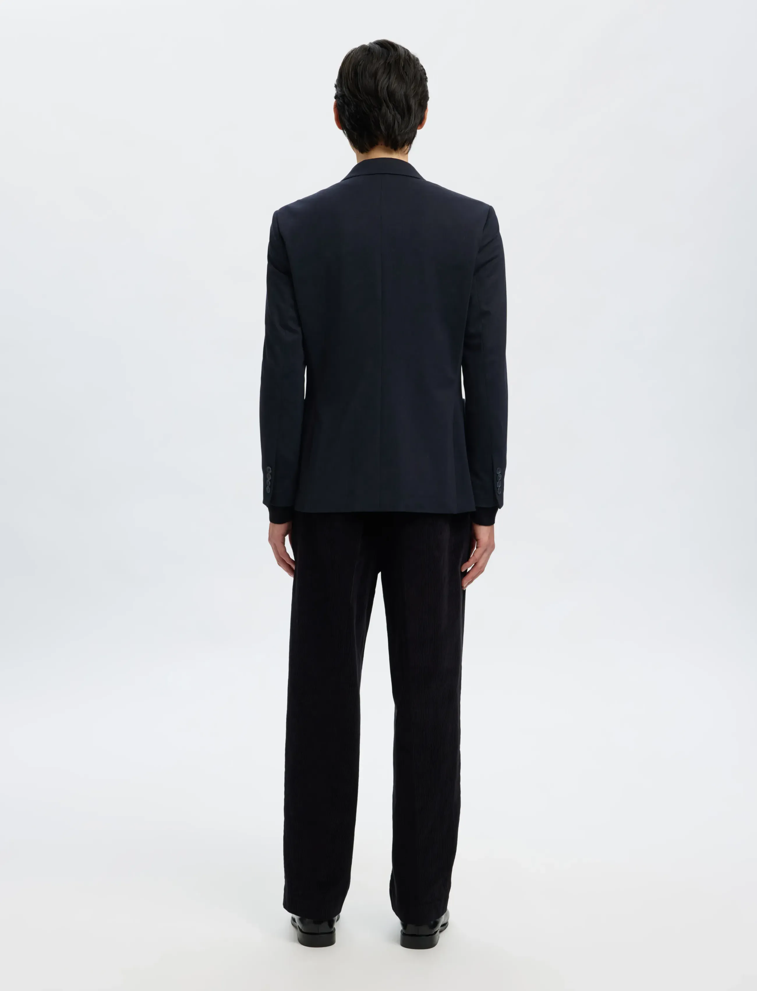 Selected - SLMSLIM-LEWIS LANO JERSEY BLZ - marynarki jednorzędowe - dark navy - 2