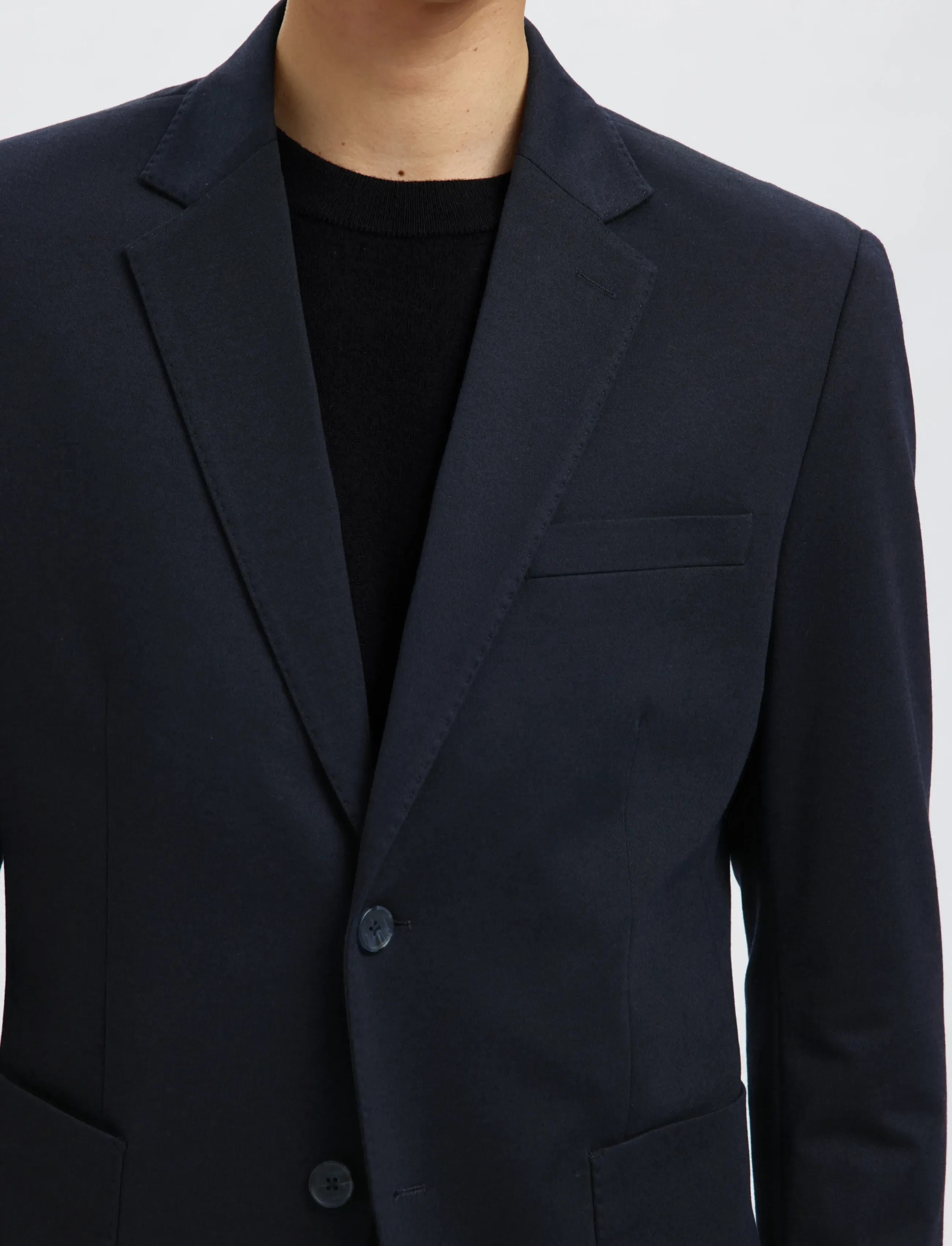Selected - SLMSLIM-LEWIS LANO JERSEY BLZ - marynarki jednorzędowe - dark navy - 5
