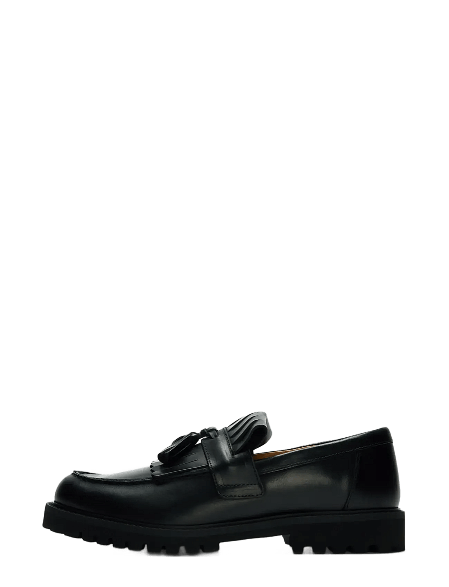 Selected - SLHHUGO LEATHER KILTIE TASSEL LOAFER - nach anlass kaufen - black - 1