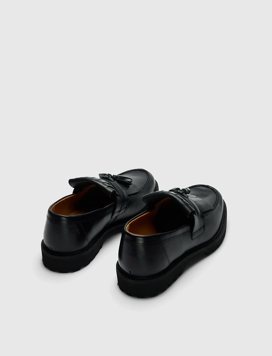 Selected - SLHHUGO LEATHER KILTIE TASSEL LOAFER - nach anlass kaufen - black - 0