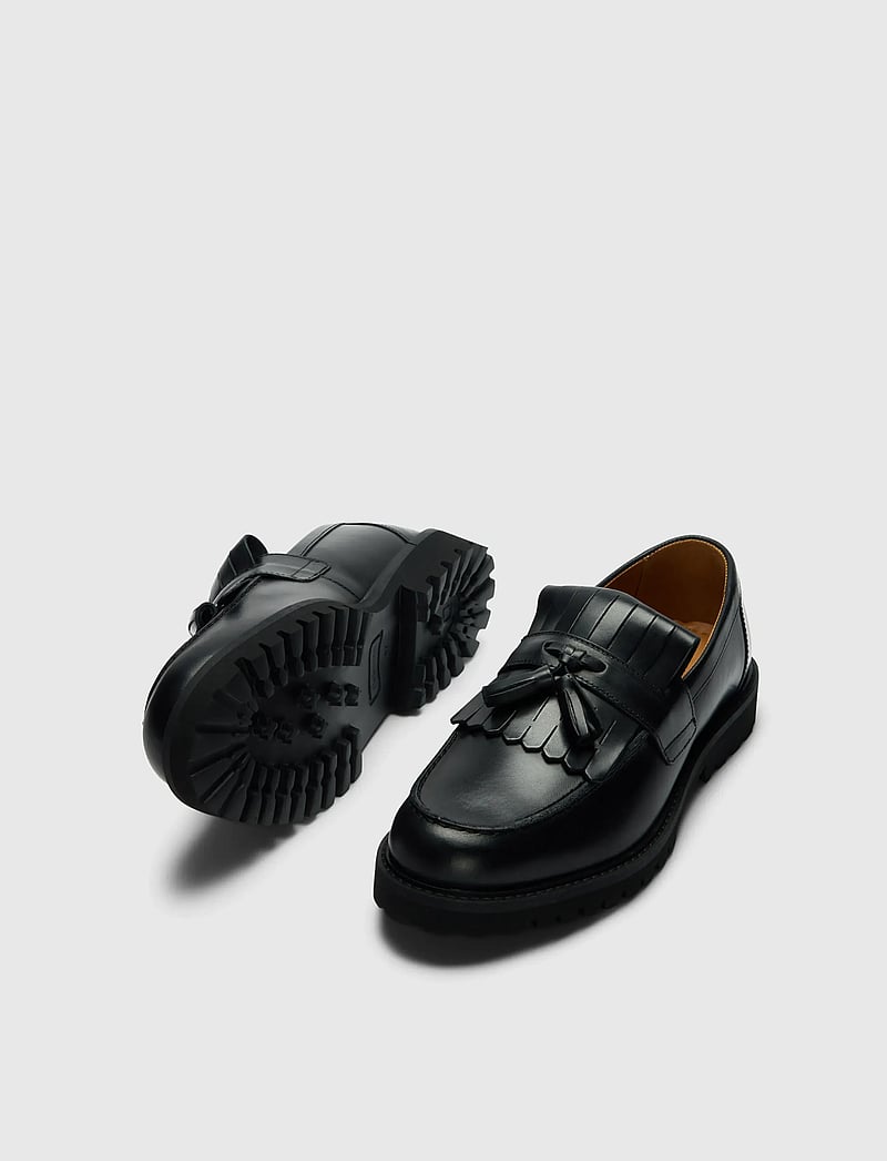 Selected - SLHHUGO LEATHER KILTIE TASSEL LOAFER - kollektioner - black - 2