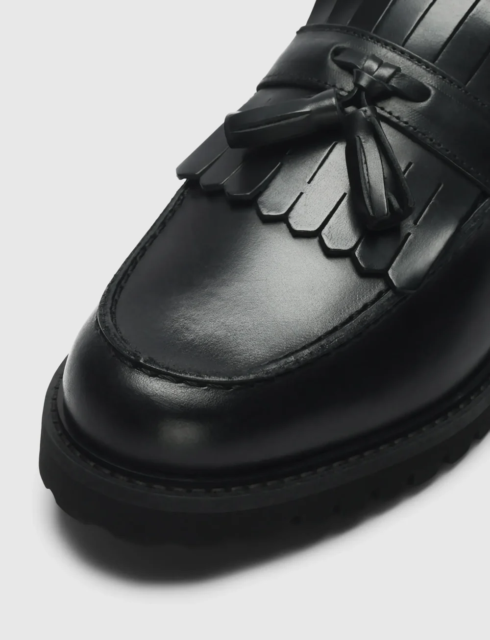 Selected - SLHHUGO LEATHER KILTIE TASSEL LOAFER - kolekcijas - black - 3