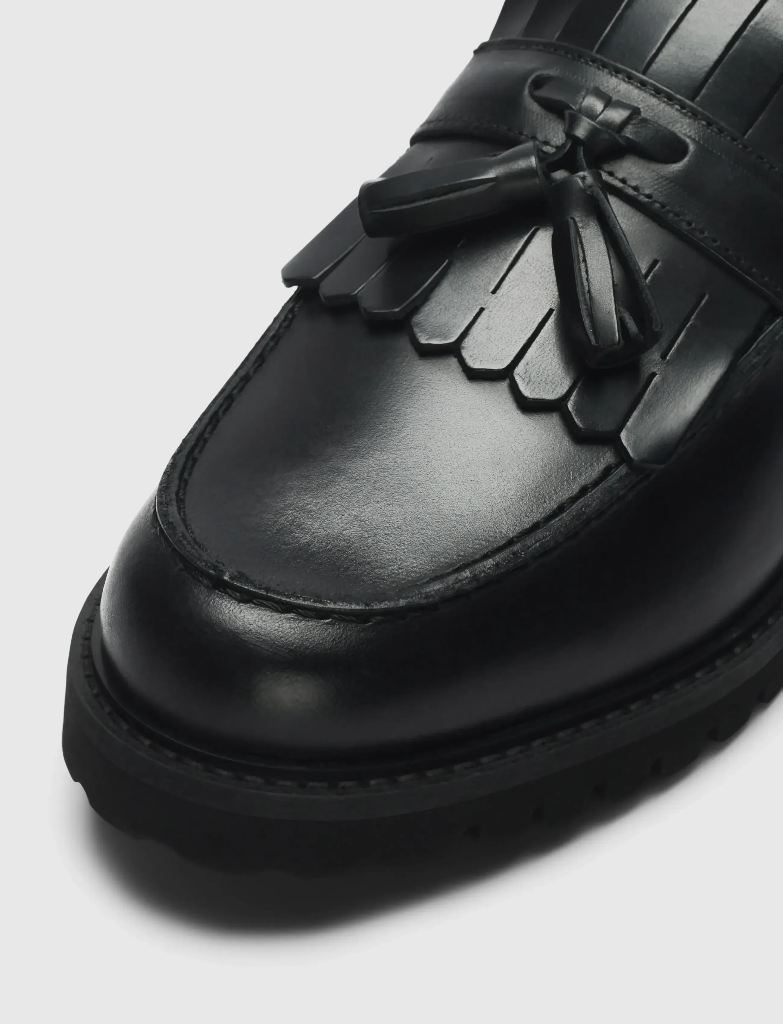 Selected - SLHHUGO LEATHER KILTIE TASSEL LOAFER - nach anlass kaufen - black - 3