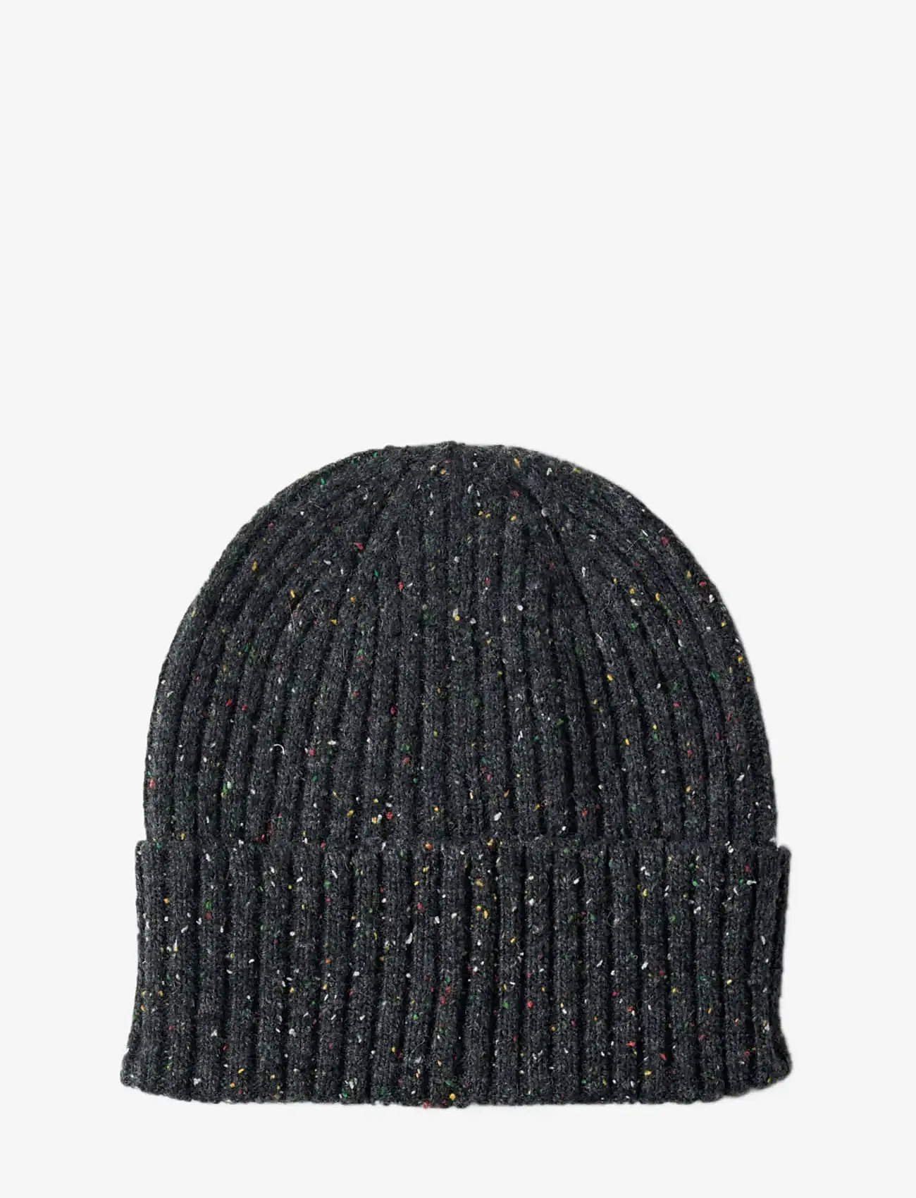 Selected - SLHNIELL NEPS WOOL BLEND BEANIE - dark grey melange - 1