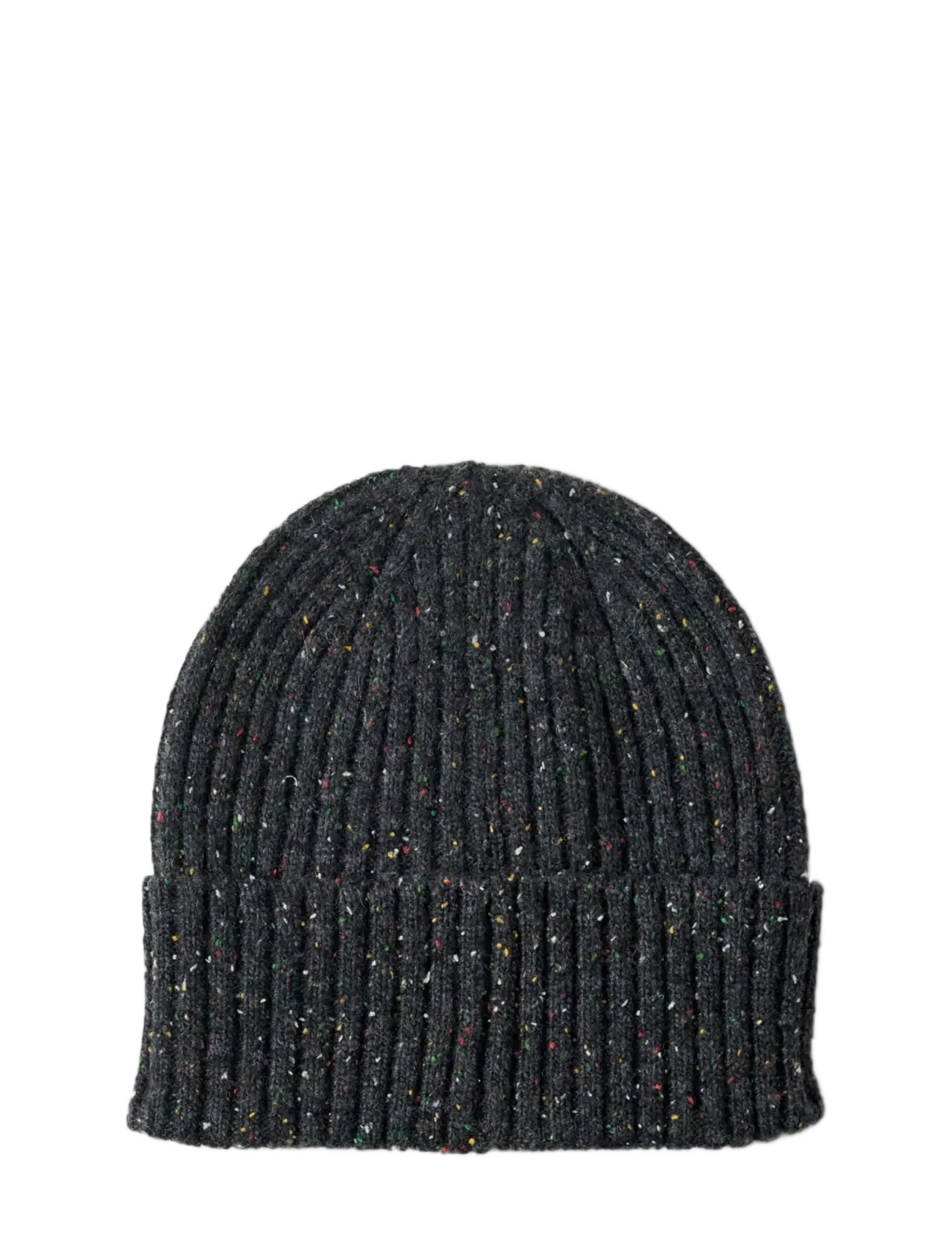 Selected - SLHNIELL NEPS WOOL BLEND BEANIE - dark grey melange - 1