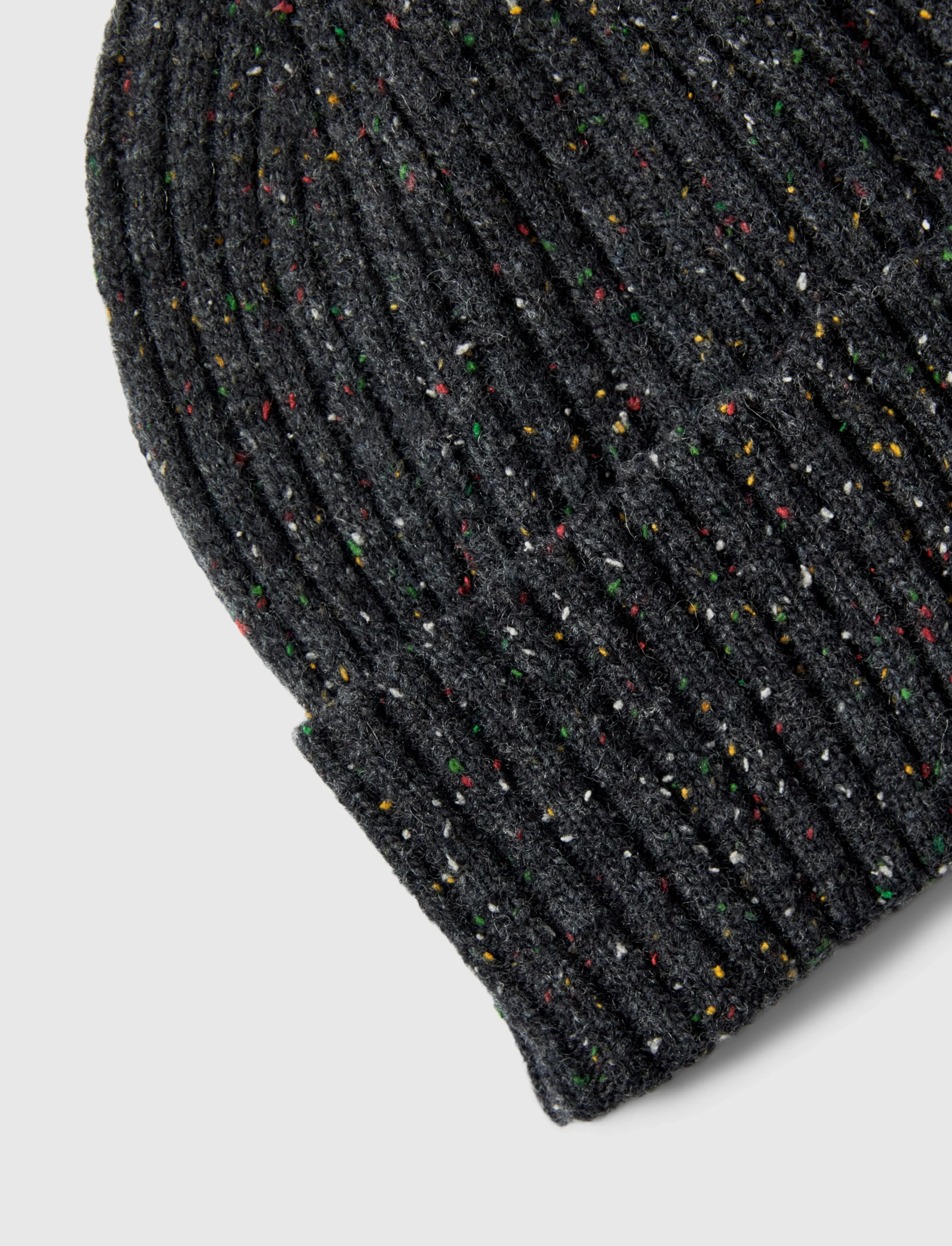 Selected - SLHNIELL NEPS WOOL BLEND BEANIE - dark grey melange - 2