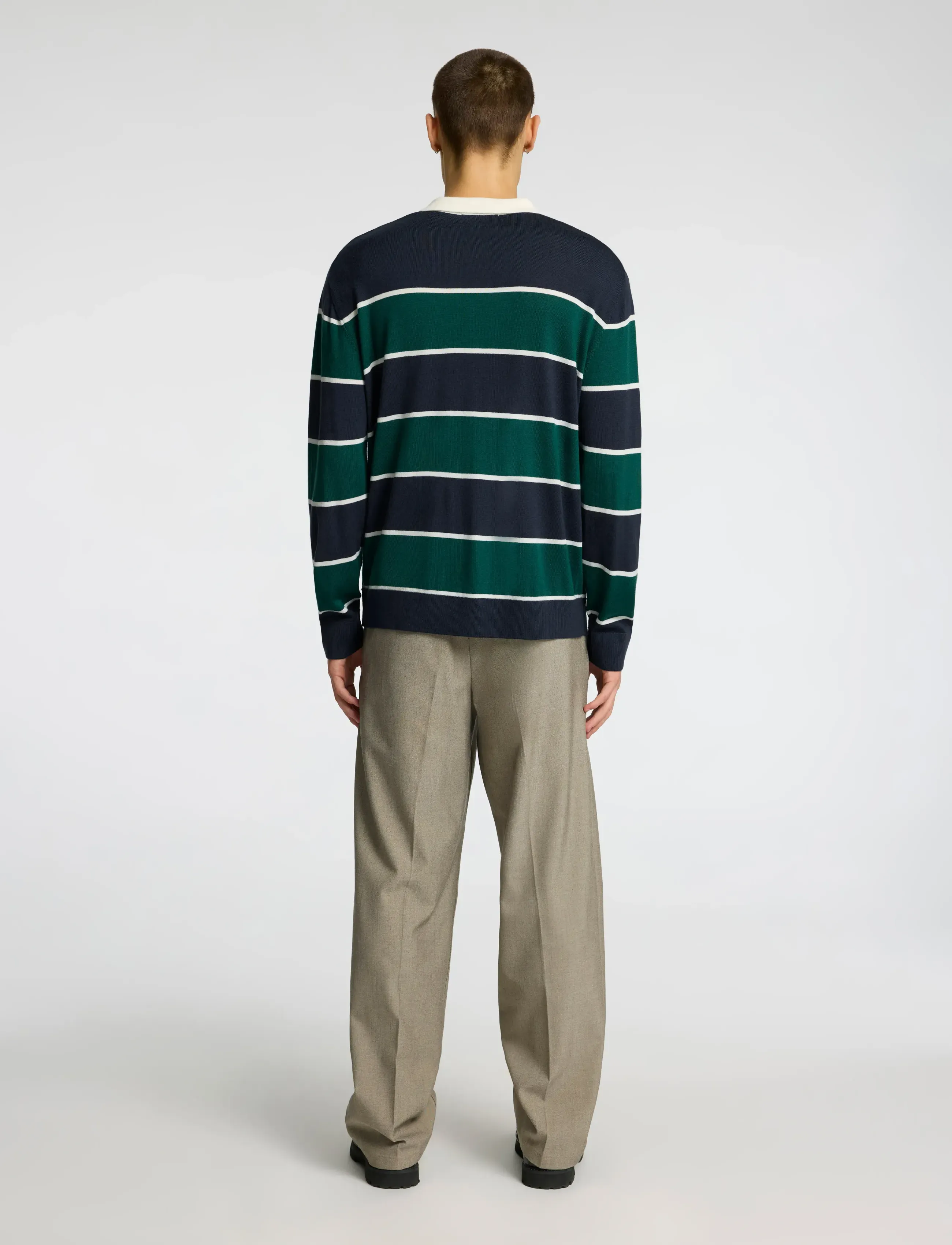 Selected - SLHTRAY LS KNIT MERINO RELAXED POLO - verdant green - 2