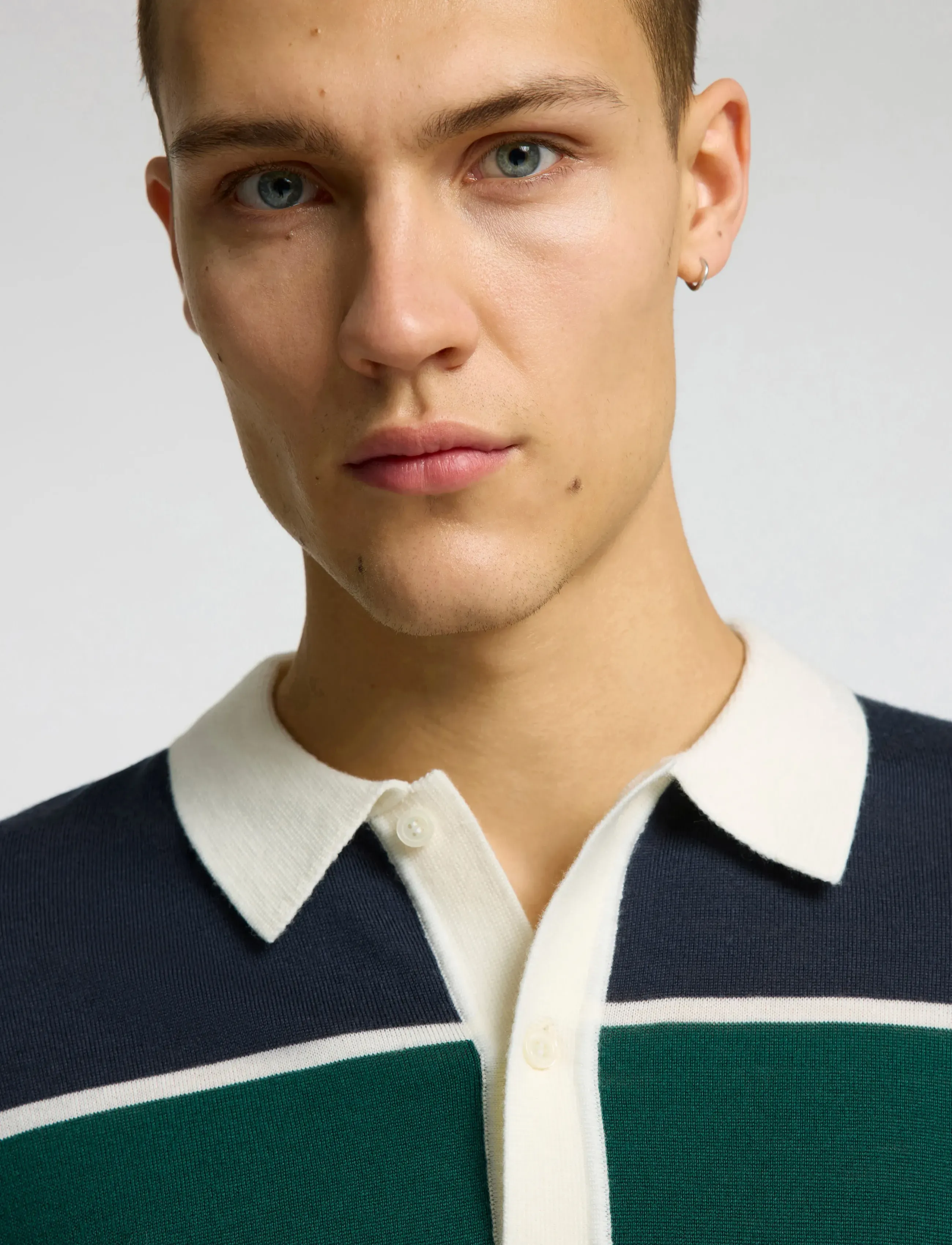 Selected - SLHTRAY LS KNIT MERINO RELAXED POLO - verdant green - 3