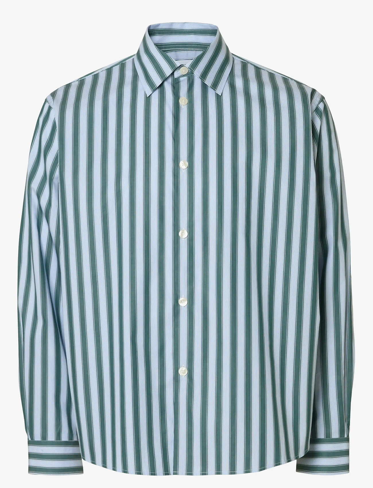 Selected - SLHRLXHENRIC STRIPE LS SHIRT - stribede skjorter - dark green - 1