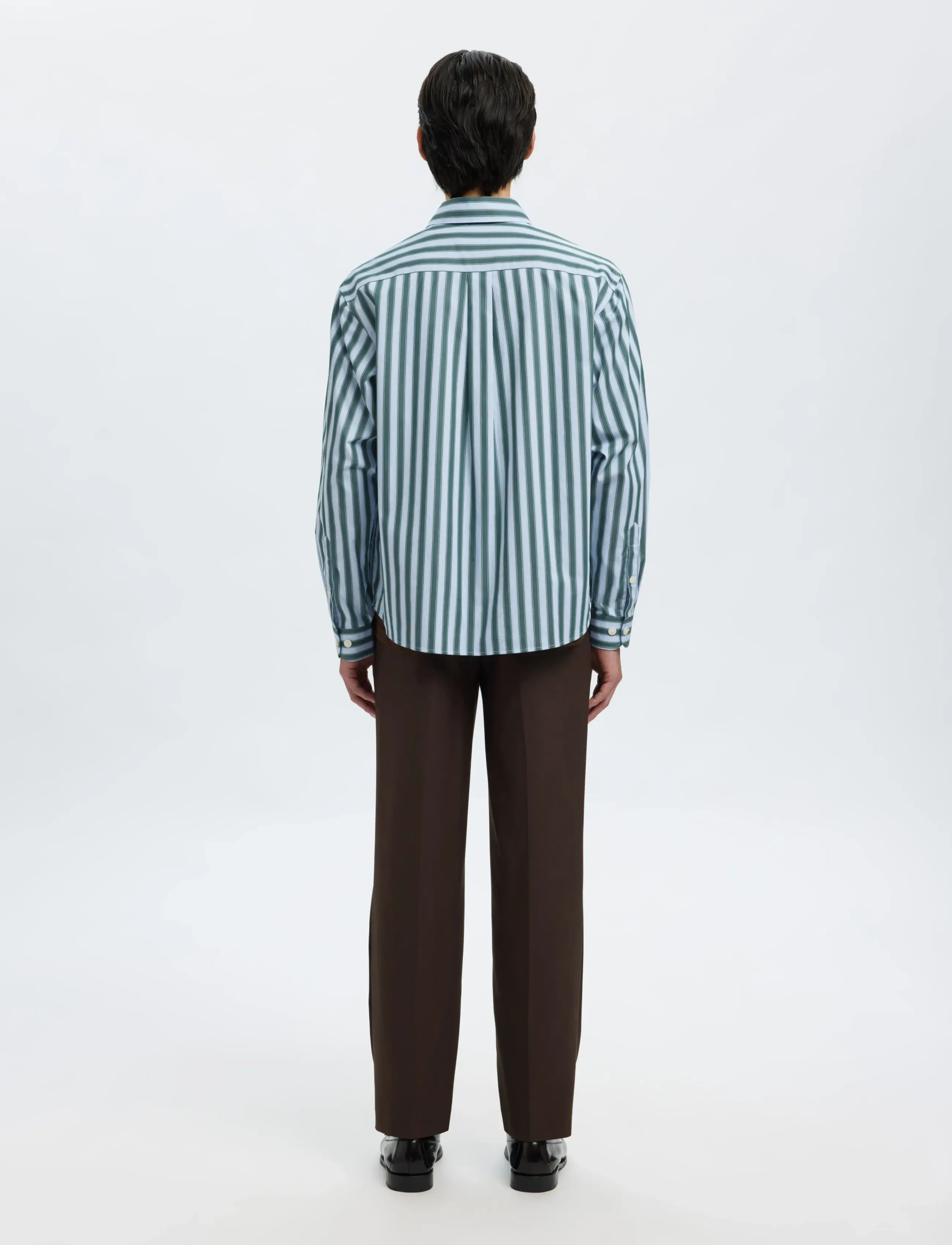 Selected - SLHRLXHENRIC STRIPE LS SHIRT - koszule w paski i prążki - dark green - 2