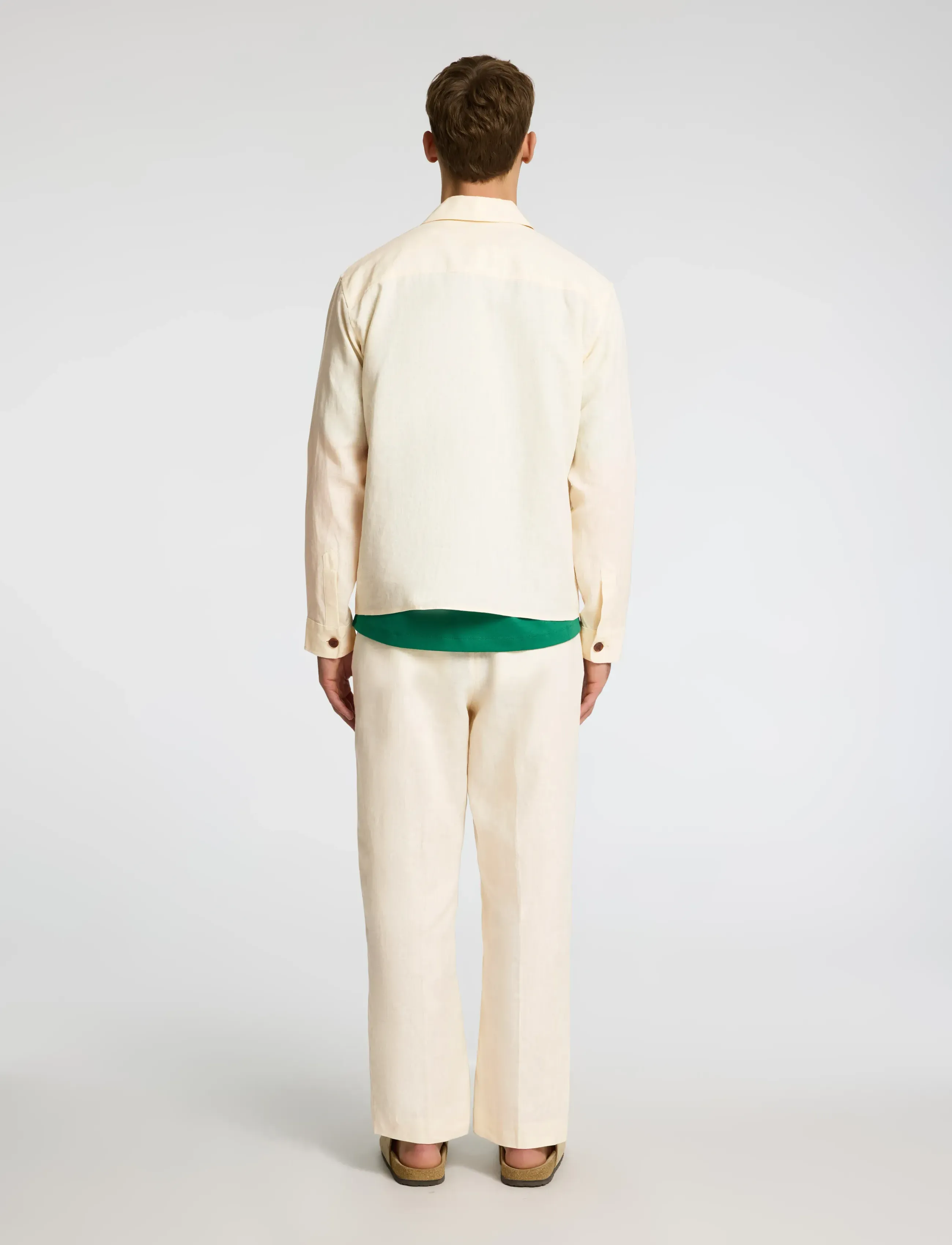 Selected - SLHRELAXED-WYATT LINEN OVERSHIRT - egret - 2