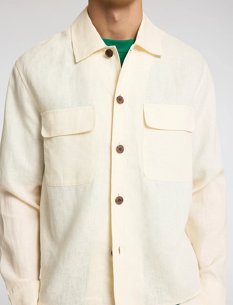 Selected - SLHRELAXED-WYATT LINEN OVERSHIRT - nach anlass kaufen - egret - 5