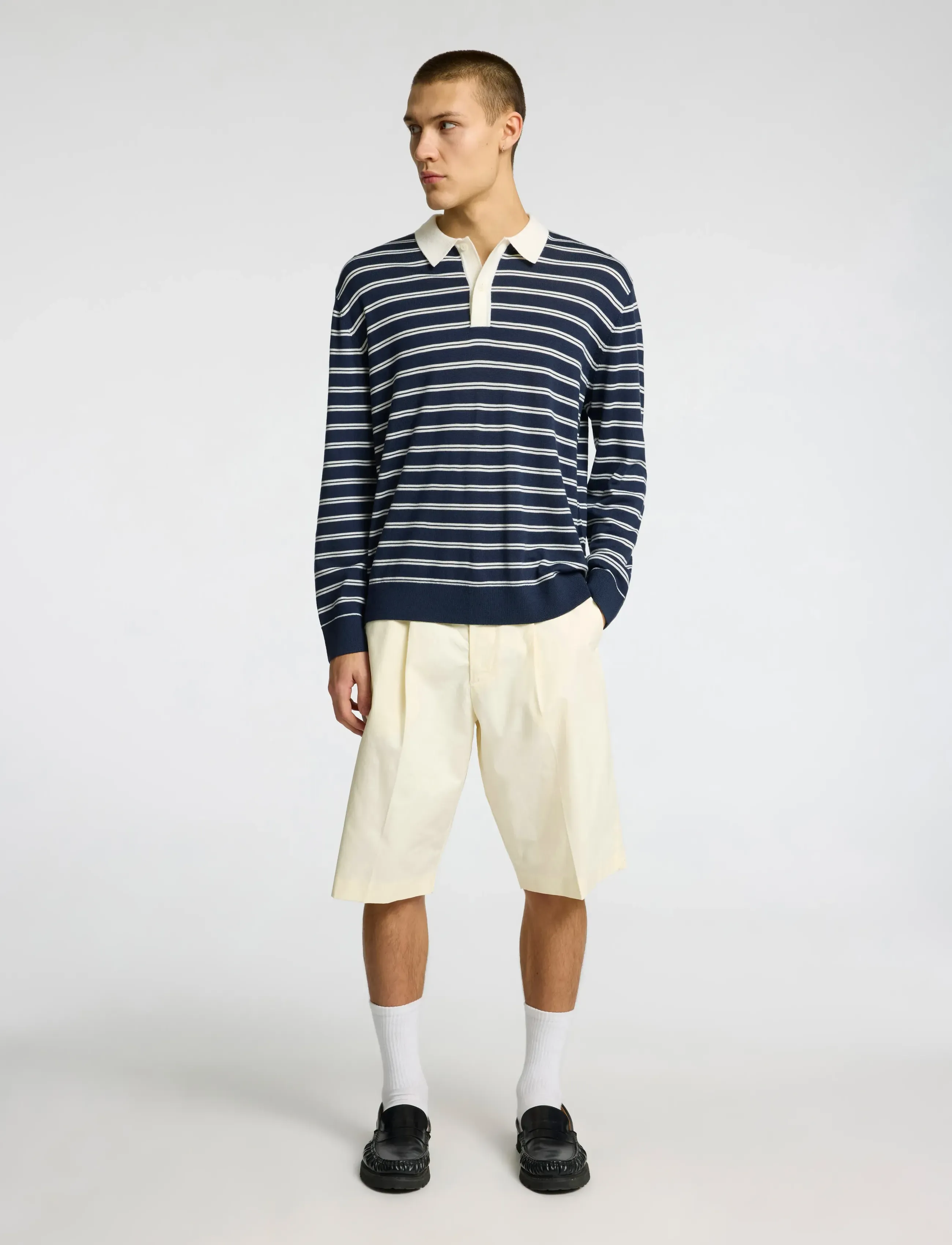 Selected SLHLOOSE-DECLAN SHORTS EX - Kollektionen - EGRET / cream