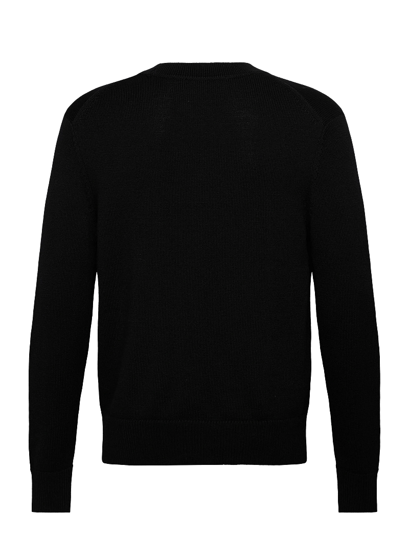 Selected - SLHTRAY LS MERINO CHUNKY V-NECK CARDIGAN - cardigans - black - 1