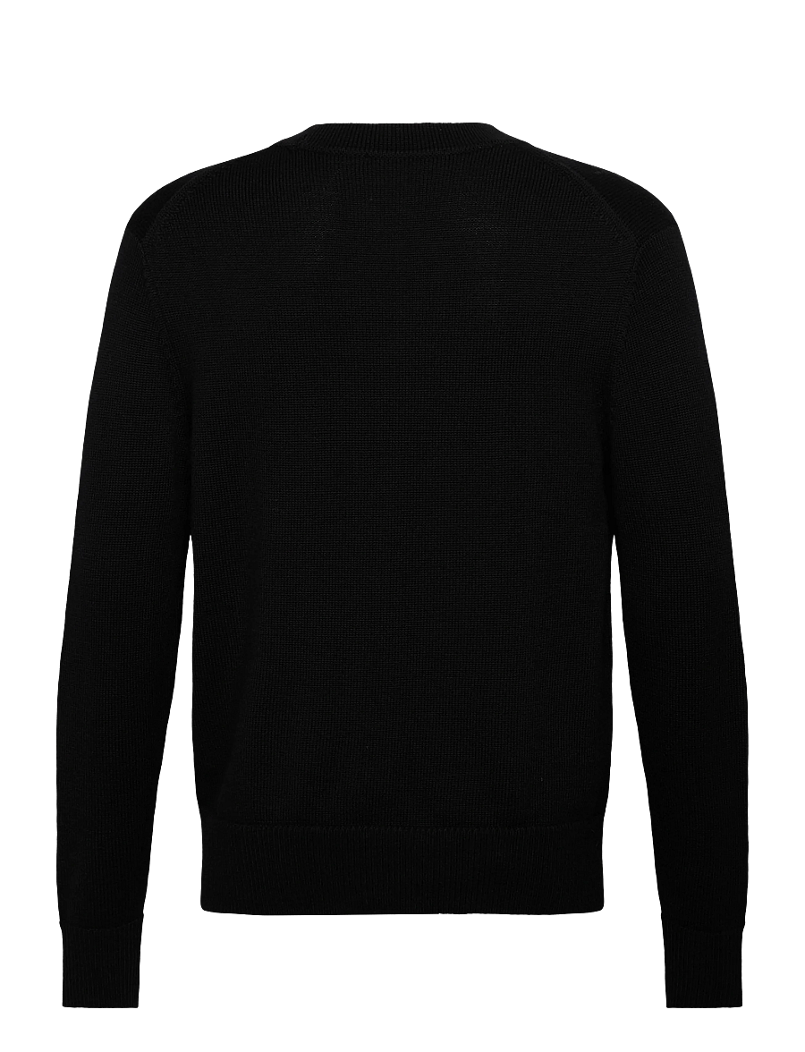 Selected - SLHTRAY LS MERINO CHUNKY V-NECK CARDIGAN - gilets - black - 1