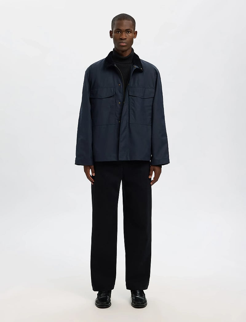 Selected - SLHDANE LS KNIT STRUCTURE ROLL NECK NOOS - rullekraver - black - 4