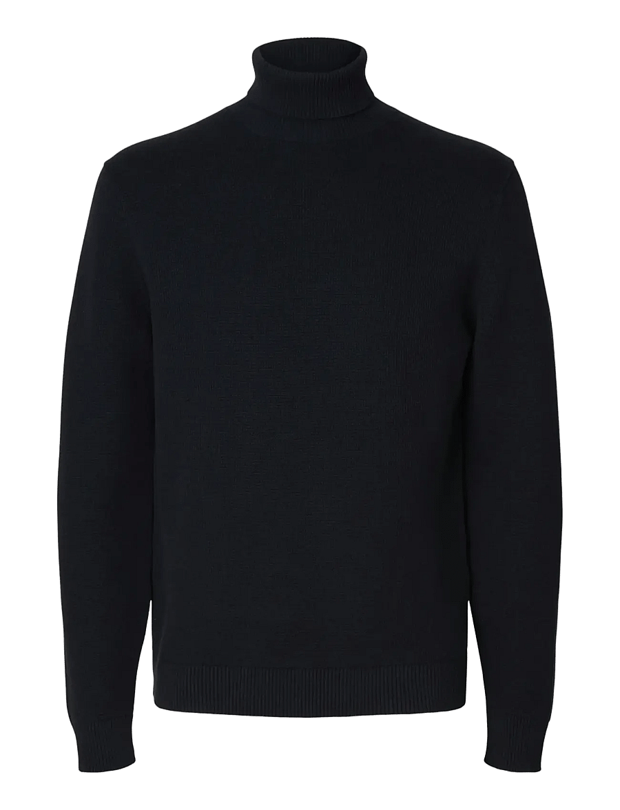 Selected - SLMDANE LS KNIT STRUCTURE ROLL NECK NOOS - kõrge kaelusega džemprid - sky captain - 1