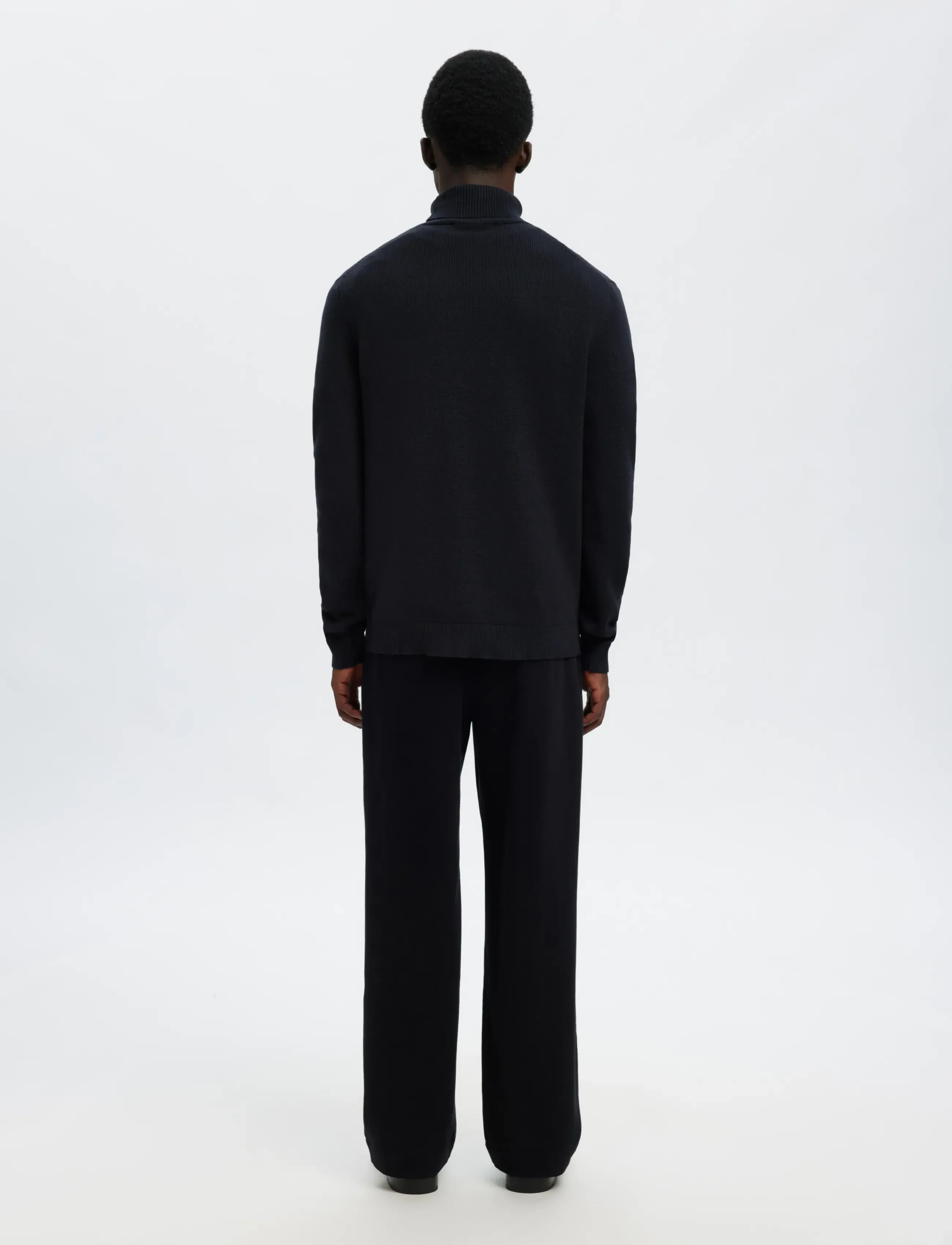 Selected - SLMDANE LS KNIT STRUCTURE ROLL NECK NOOS - kõrge kaelusega džemprid - sky captain - 2
