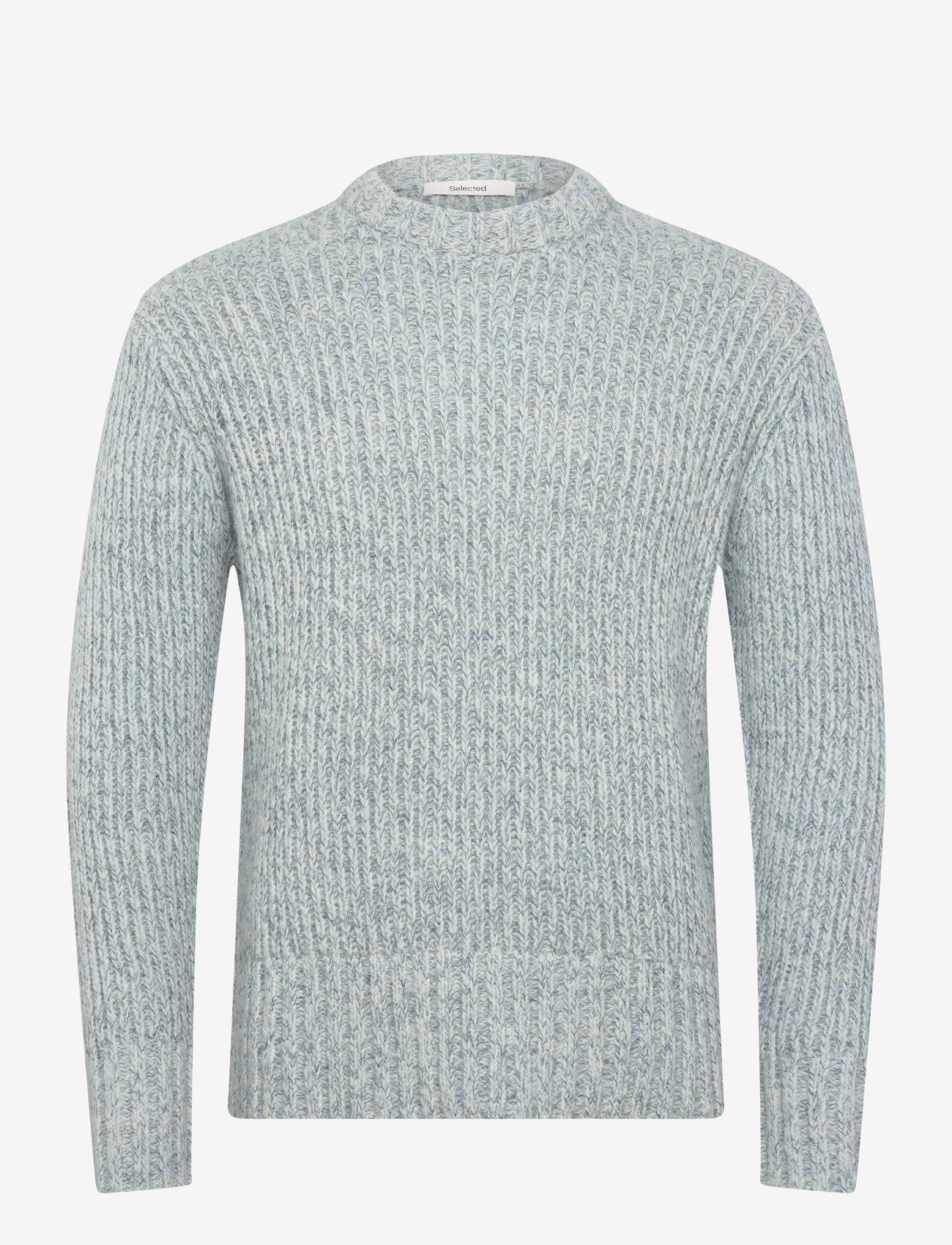 Selected - SLHCHICAGO LS KNIT RELAXED CREW NECK - rundhalsad - cashmere blue - 0