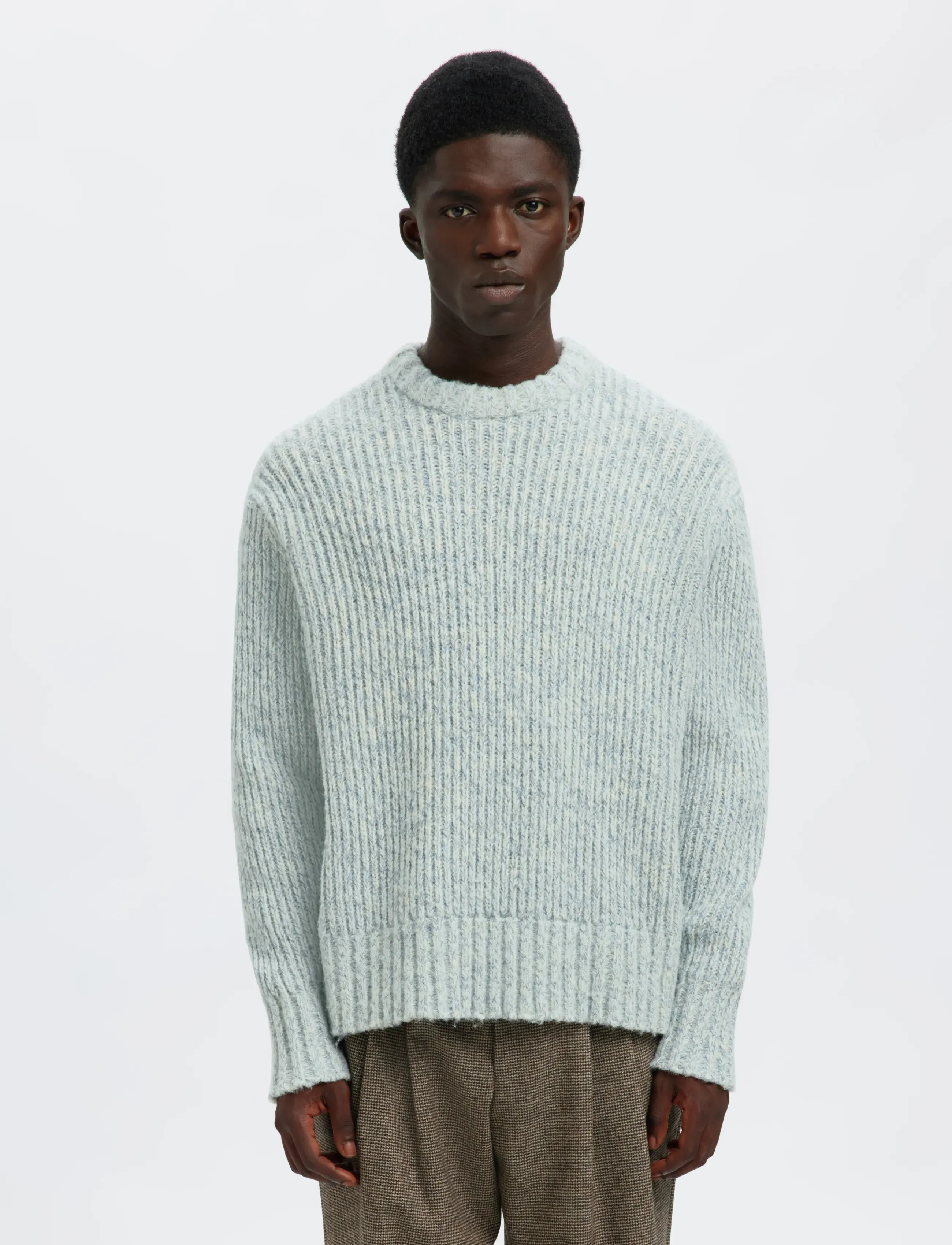 Selected SLHCHICAGO LS KNIT RELAXED CREW NECK - Stickat - CASHMERE BLUE / blue