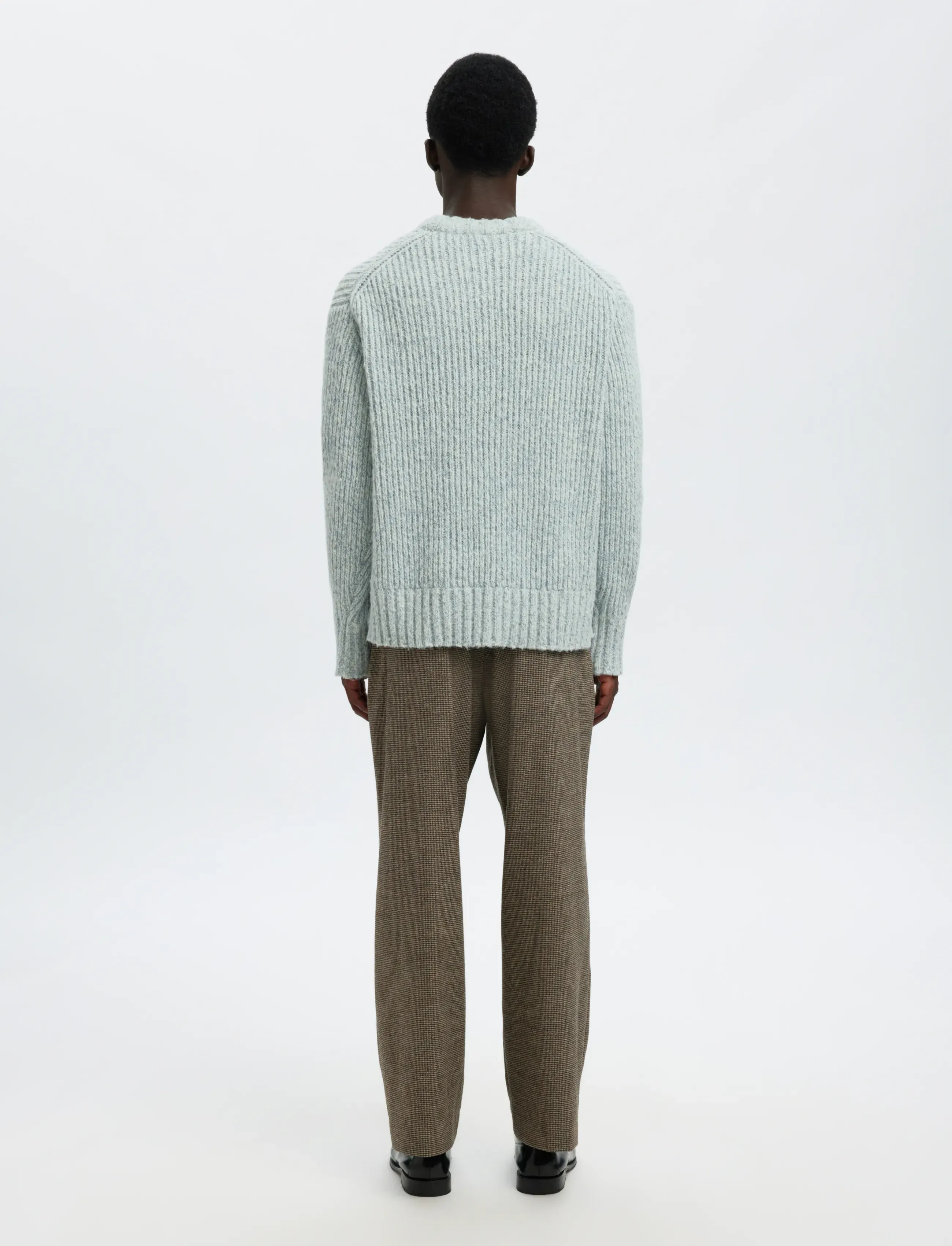 Selected - SLHCHICAGO LS KNIT RELAXED CREW NECK - Ümmarguse kaelusega kudumid - cashmere blue - 3