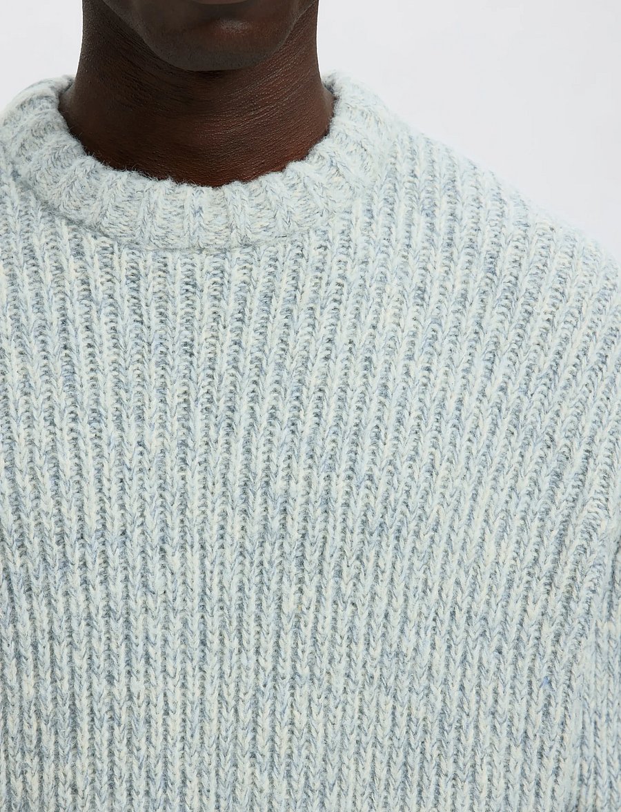 Selected - SLHCHICAGO LS KNIT RELAXED CREW NECK - rundhals - cashmere blue - 5
