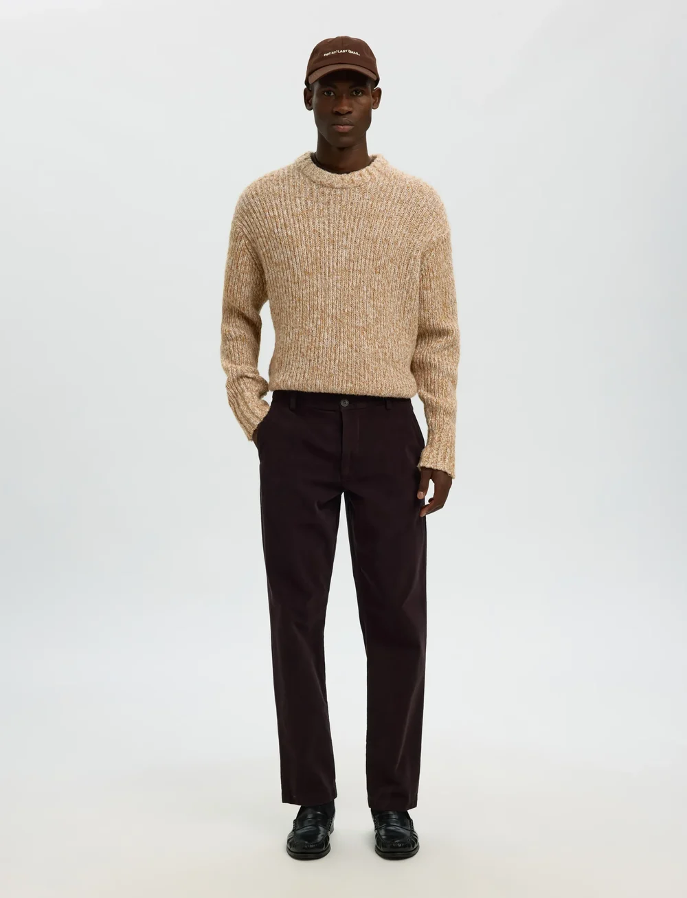 Selected - SLHCHICAGO LS KNIT RELAXED CREW NECK - rundhalsad - golden brown - 4