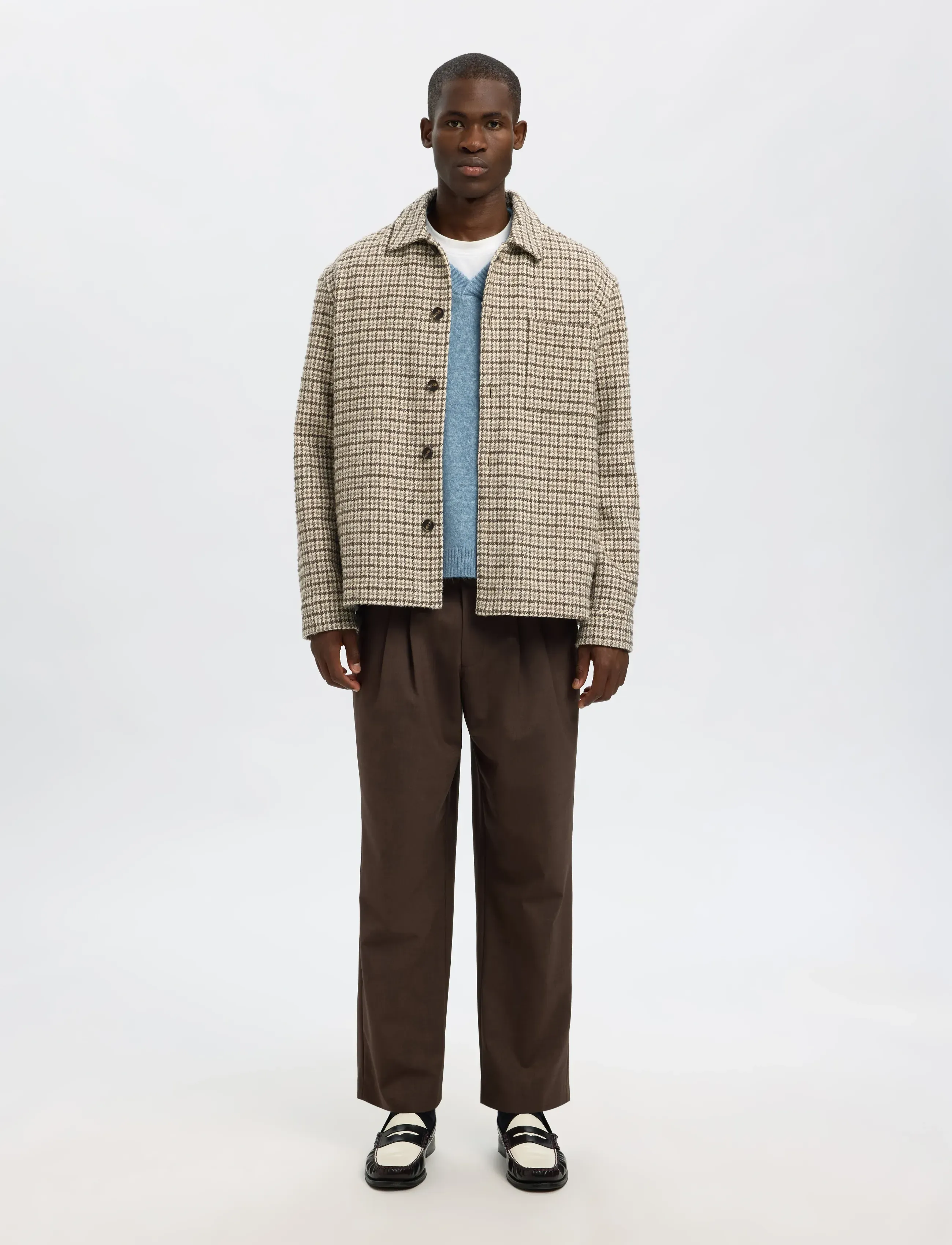 Selected - SLHRAI SL KNIT V-NECK RELAXED WAISTCOAT - stickade västar - blue mirage - 4