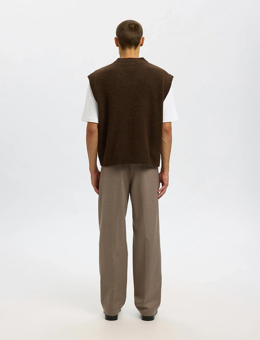Selected - SLHRAI SL KNIT V-NECK RELAXED WAISTCOAT - strickwesten - delicioso - 2