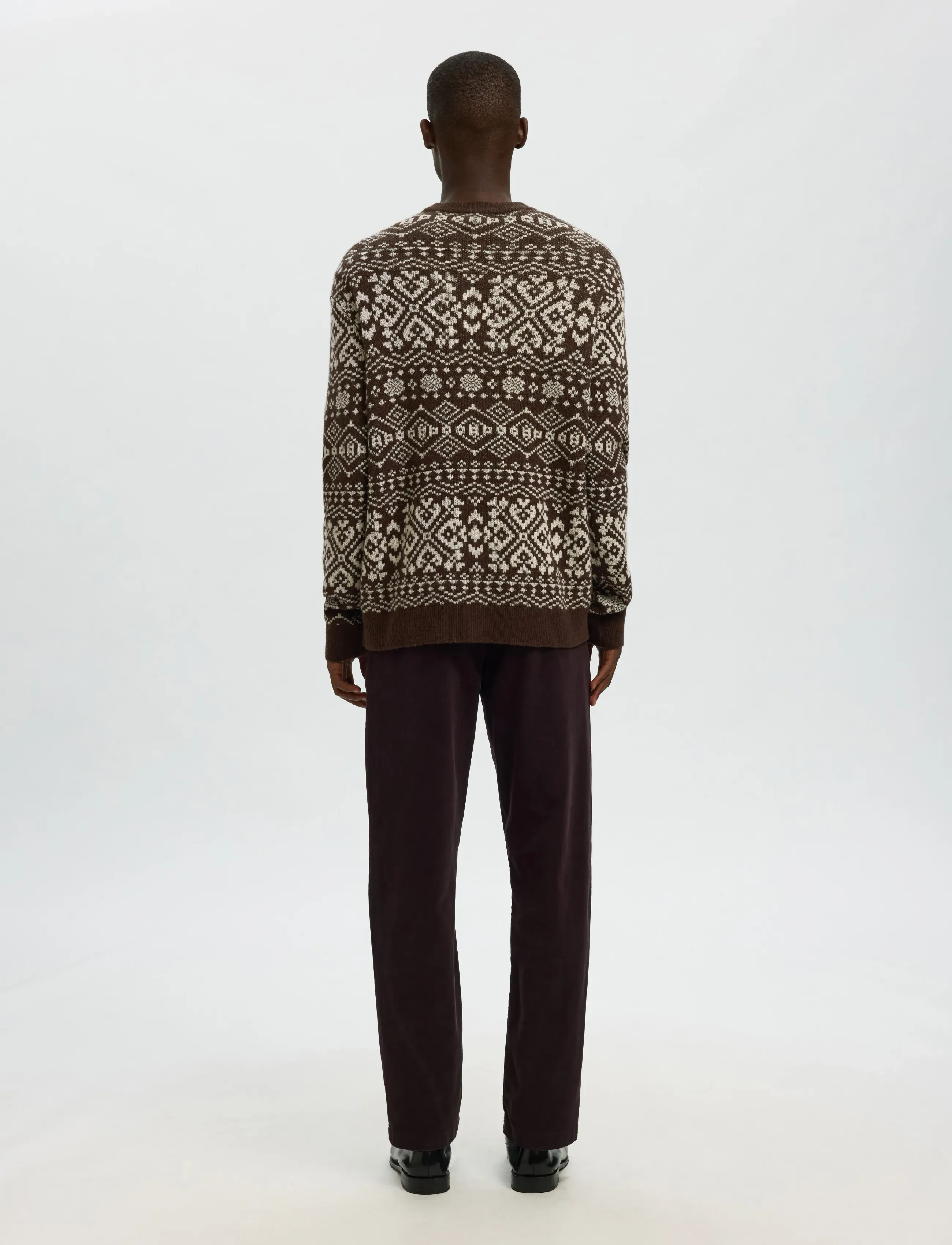 Selected - SLHHOLGER LS KNIT JAQUARD CREW NECK - rund hals - delicioso - 2