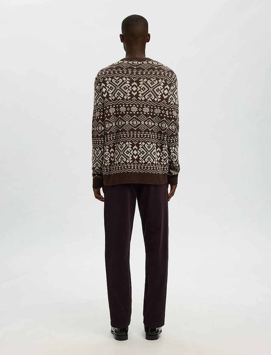 Selected - SLHHOLGER LS KNIT JAQUARD CREW NECK - rundhals - delicioso - 2