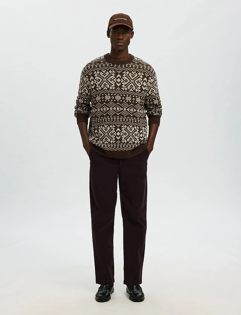 Selected - SLHHOLGER LS KNIT JAQUARD CREW NECK - rund hals - delicioso - 3