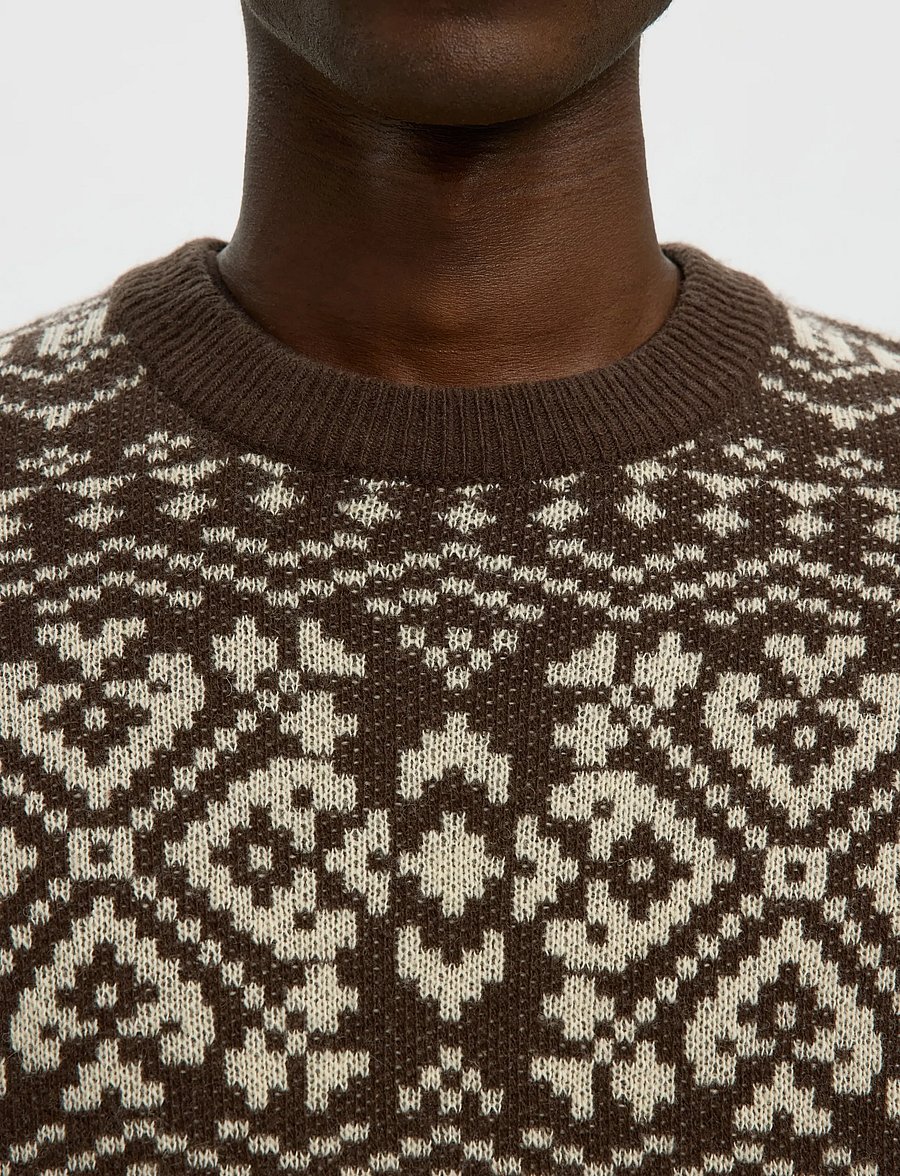 Selected - SLHHOLGER LS KNIT JAQUARD CREW NECK - rundhals - delicioso - 5