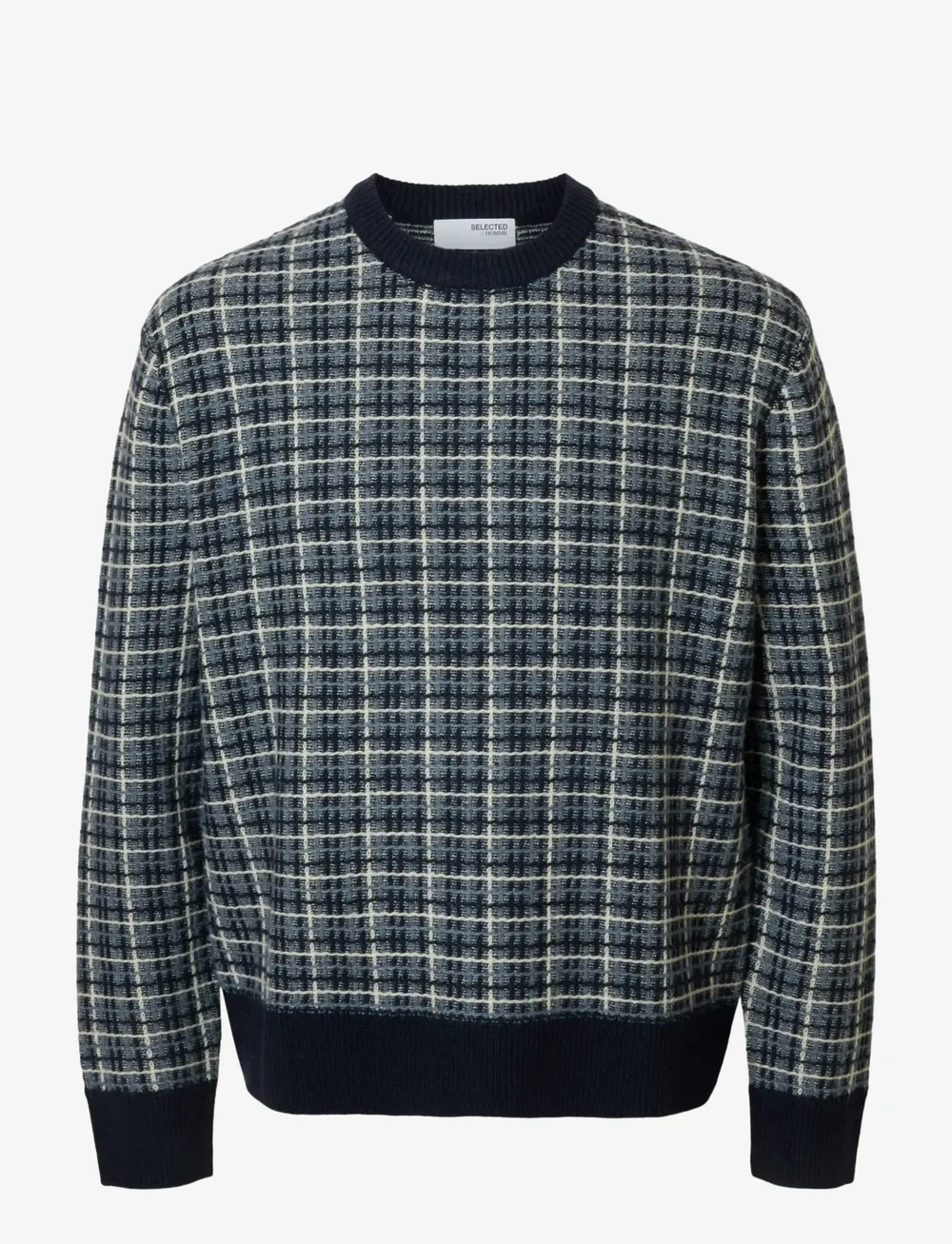 Selected - SLHMIKOLAS LS KNIT RELAXED CREW NECK - rundhalsad - sky captain - 1